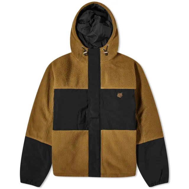 Maison Kitsuné Maison Kitsune College Fox Patch Color Block Fleece 