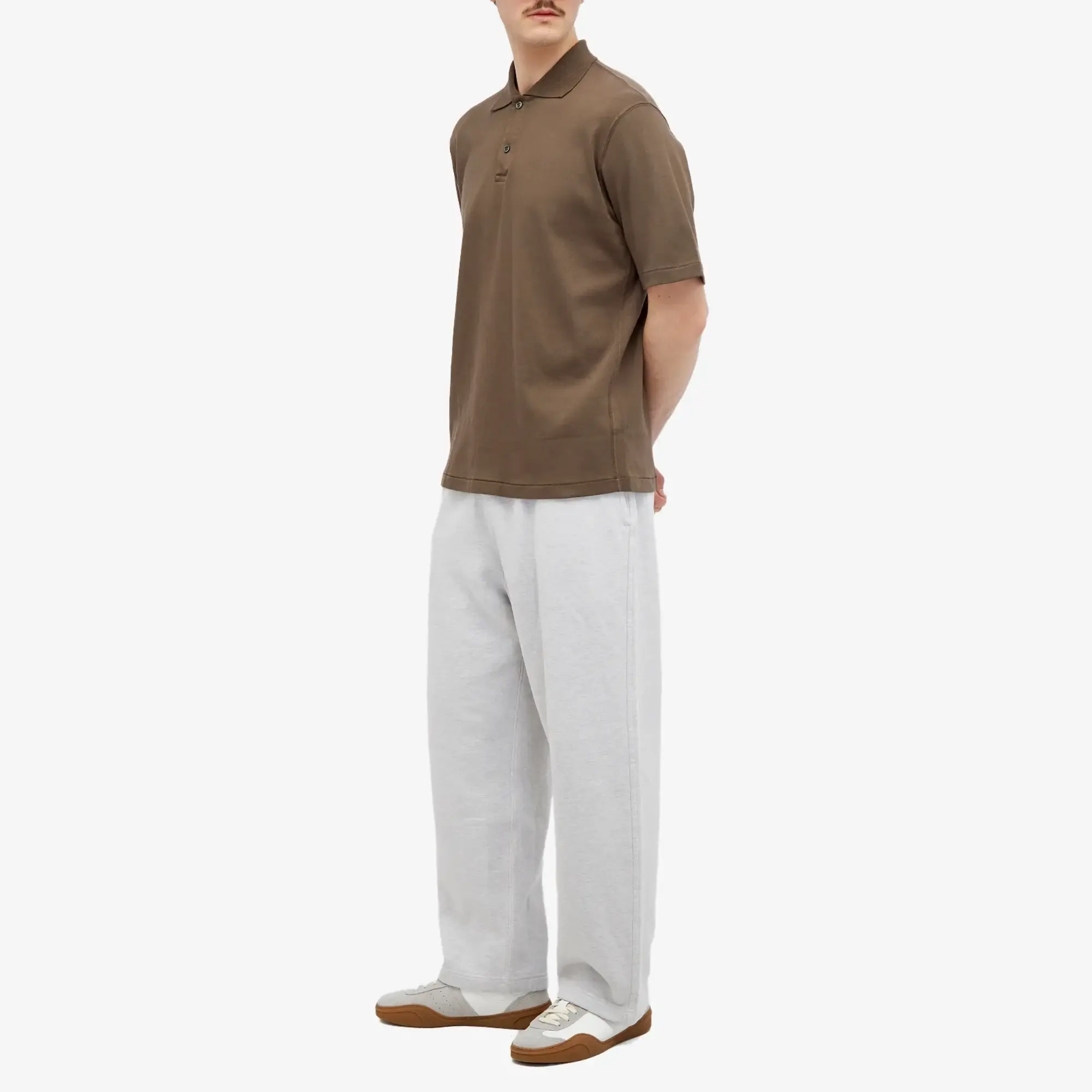 Lady White Co. Men's Interlock Two Button Polo Bark