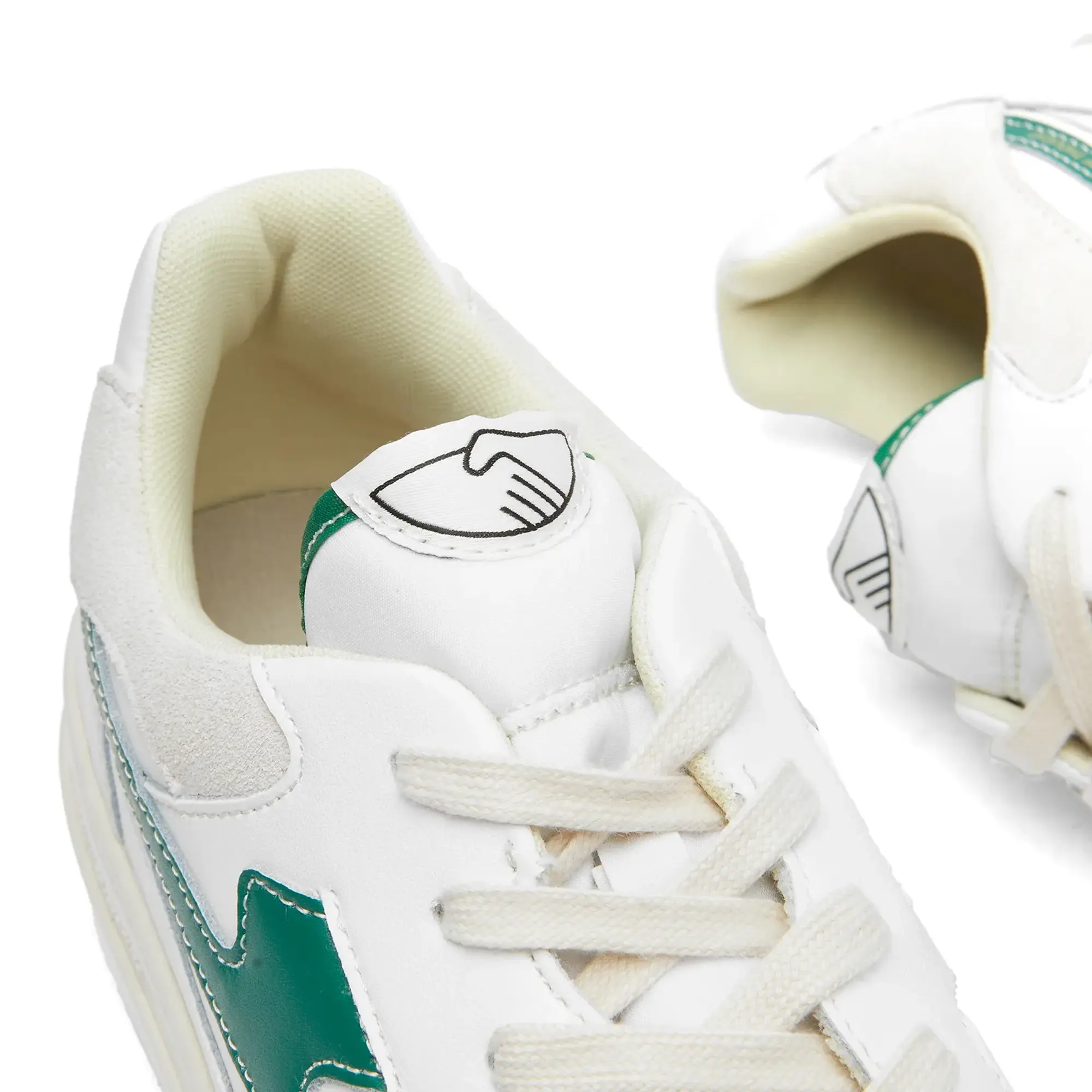 Stepney Workers Club Men's Pearl S-Strike Leather Sneaker White/Green