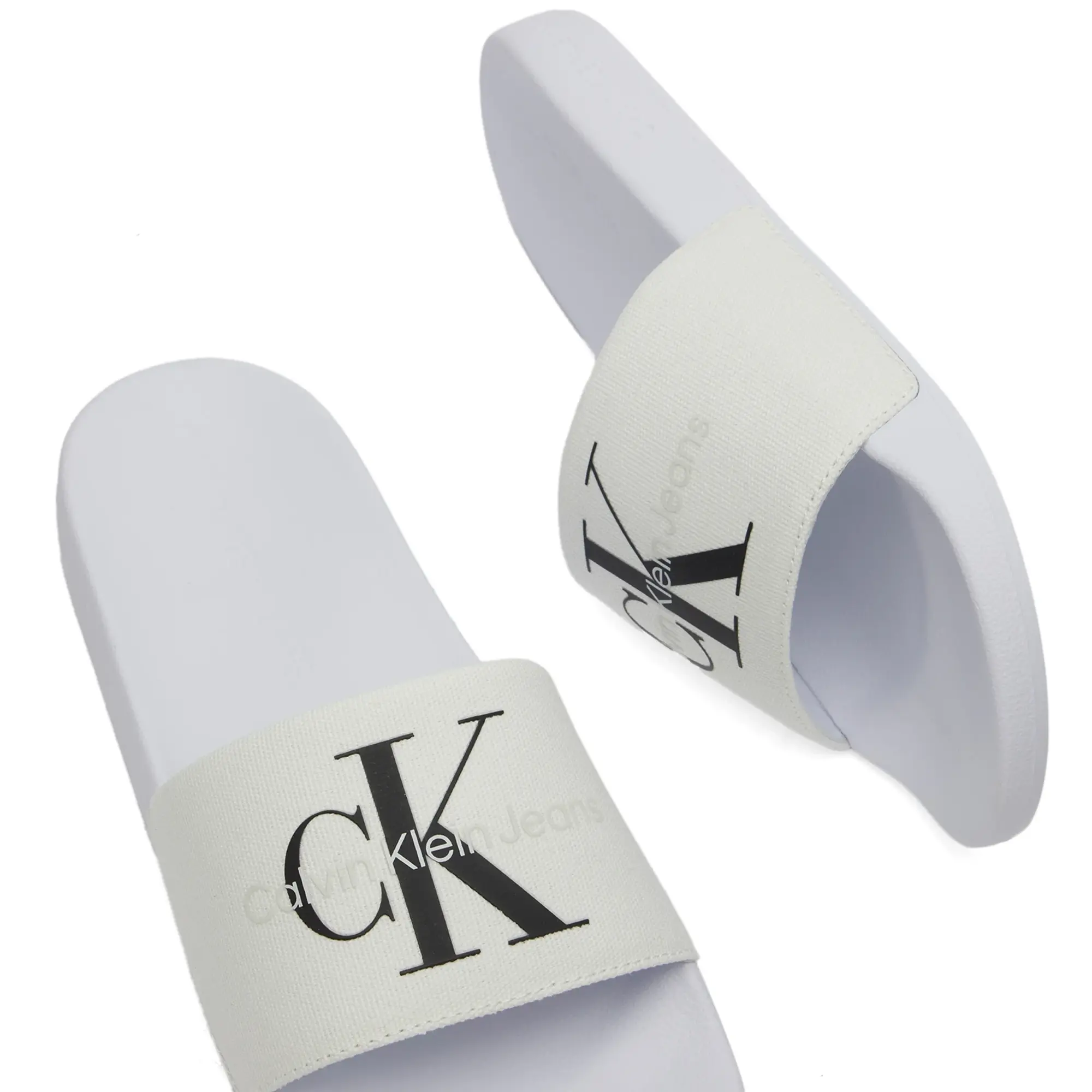 Calvin Klein Women's Monogram Slider Bright White/Black