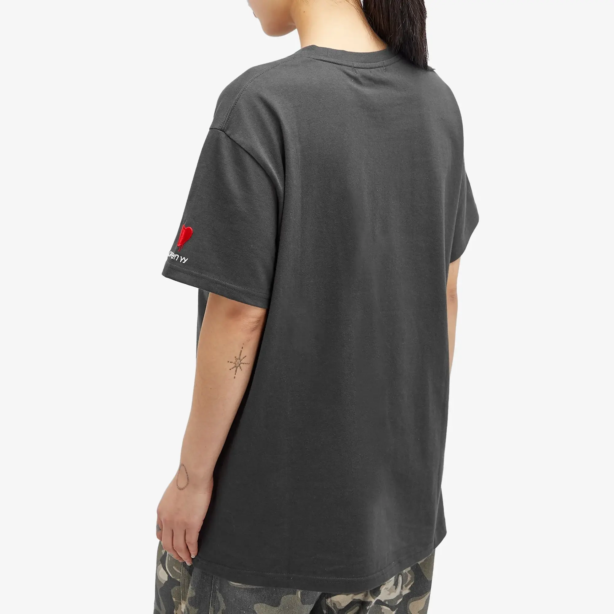 OPEN YY Women's I Love YY Box T-Shirt Charcoal