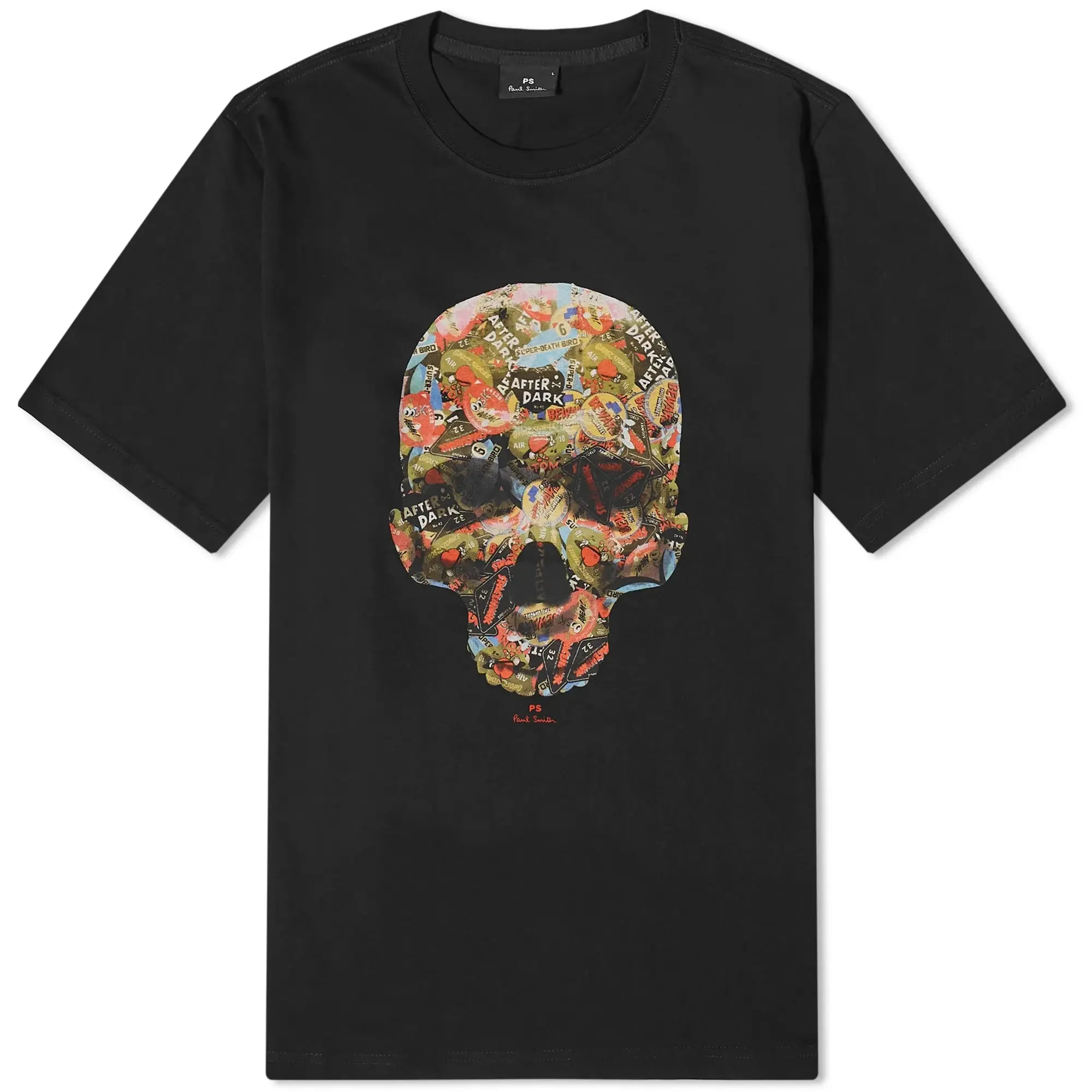 Paul Smith Men's Skull Sticker T-Shirt Black