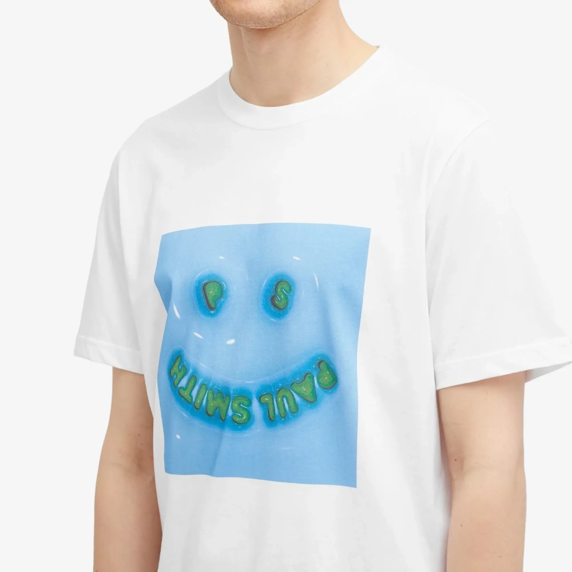 Paul Smith Men's Blow Up Happy T-Shirt White