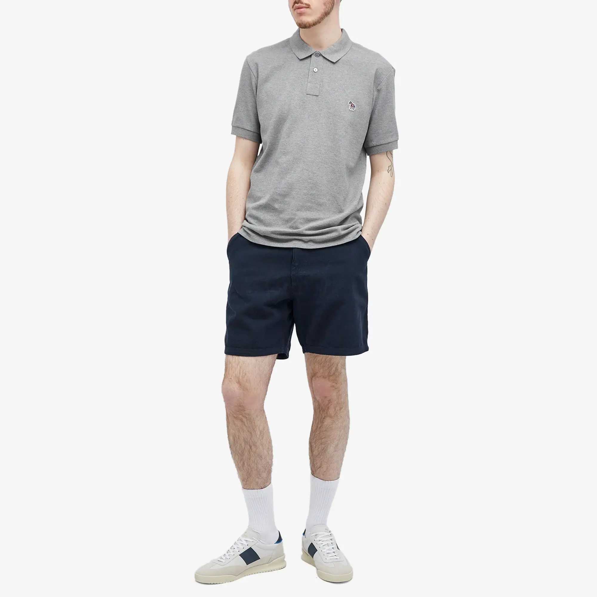 PS PAUL SMITH Zebra Regular Fit Polo Shirt - Grey, Grey