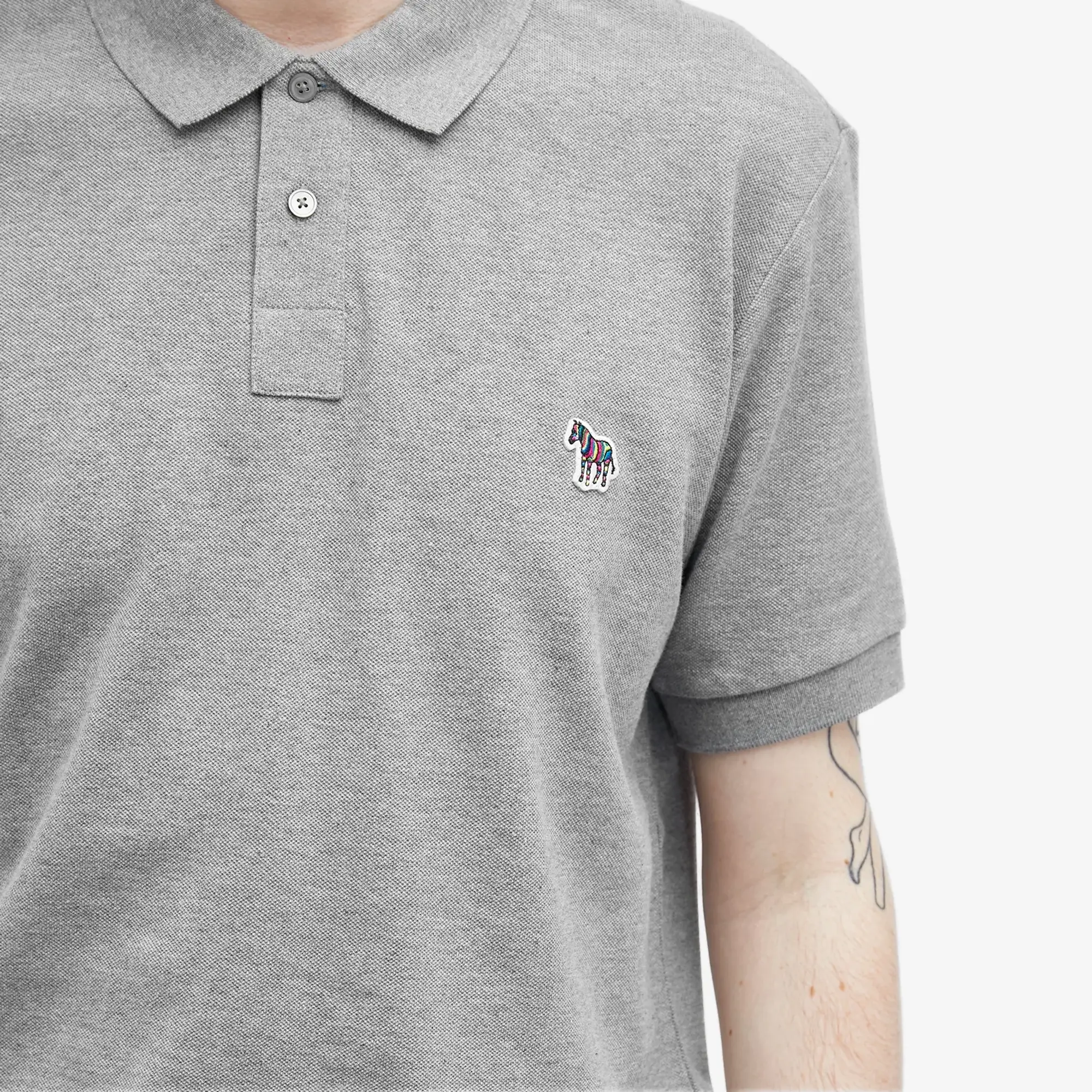 PS PAUL SMITH Zebra Regular Fit Polo Shirt - Grey, Grey