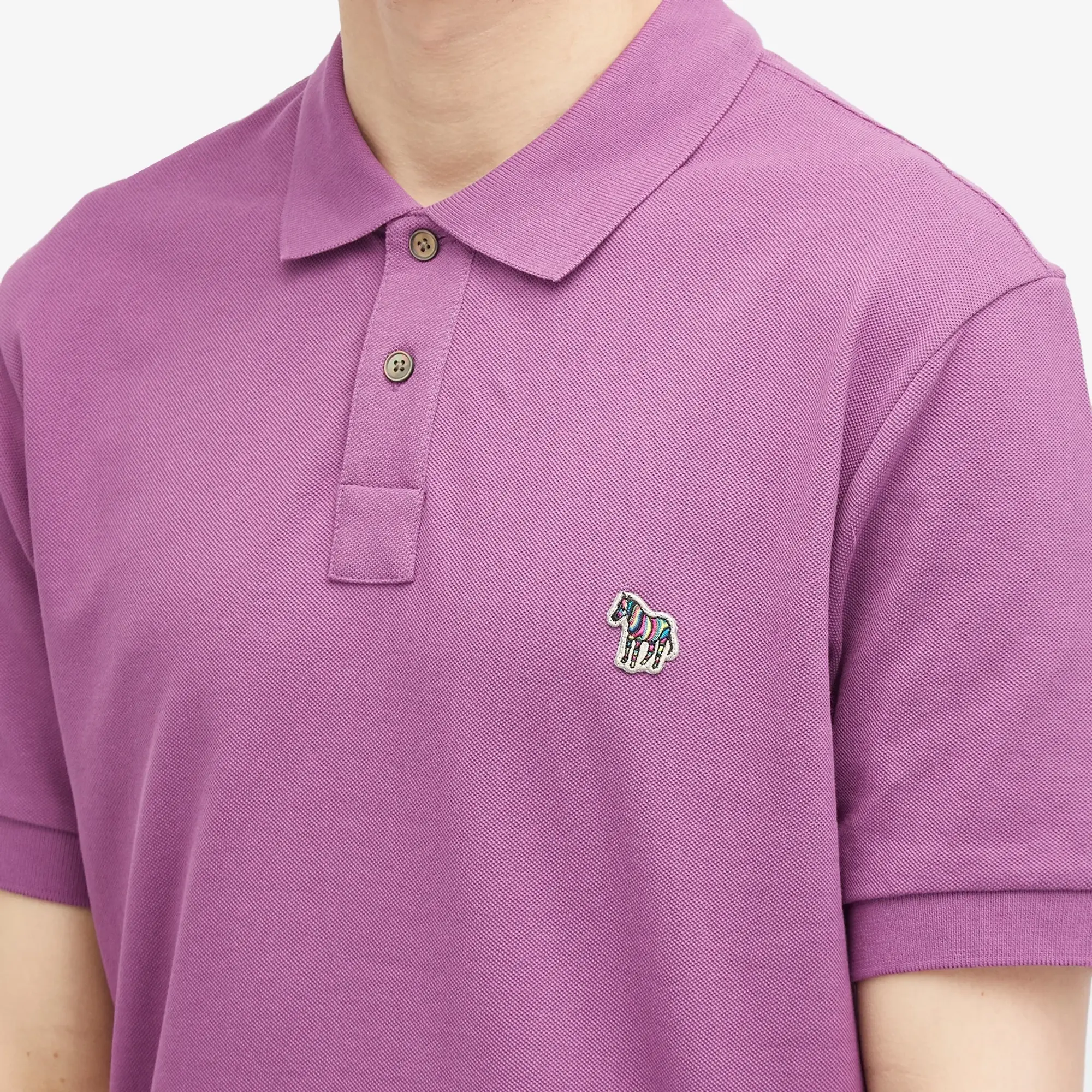 Paul Smith Men's Regular Zebra Polo Shirt Purple