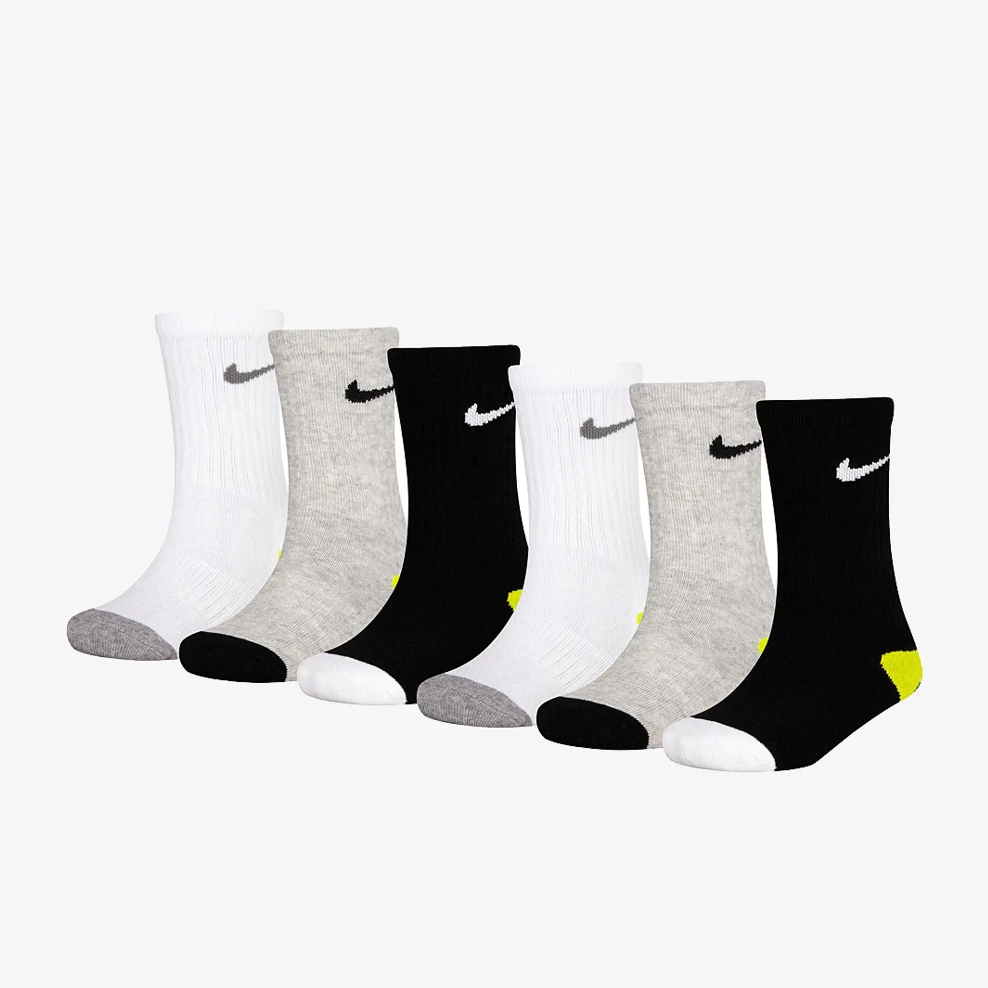 Nike Kids Smiley Crew Socks 6 Pairs