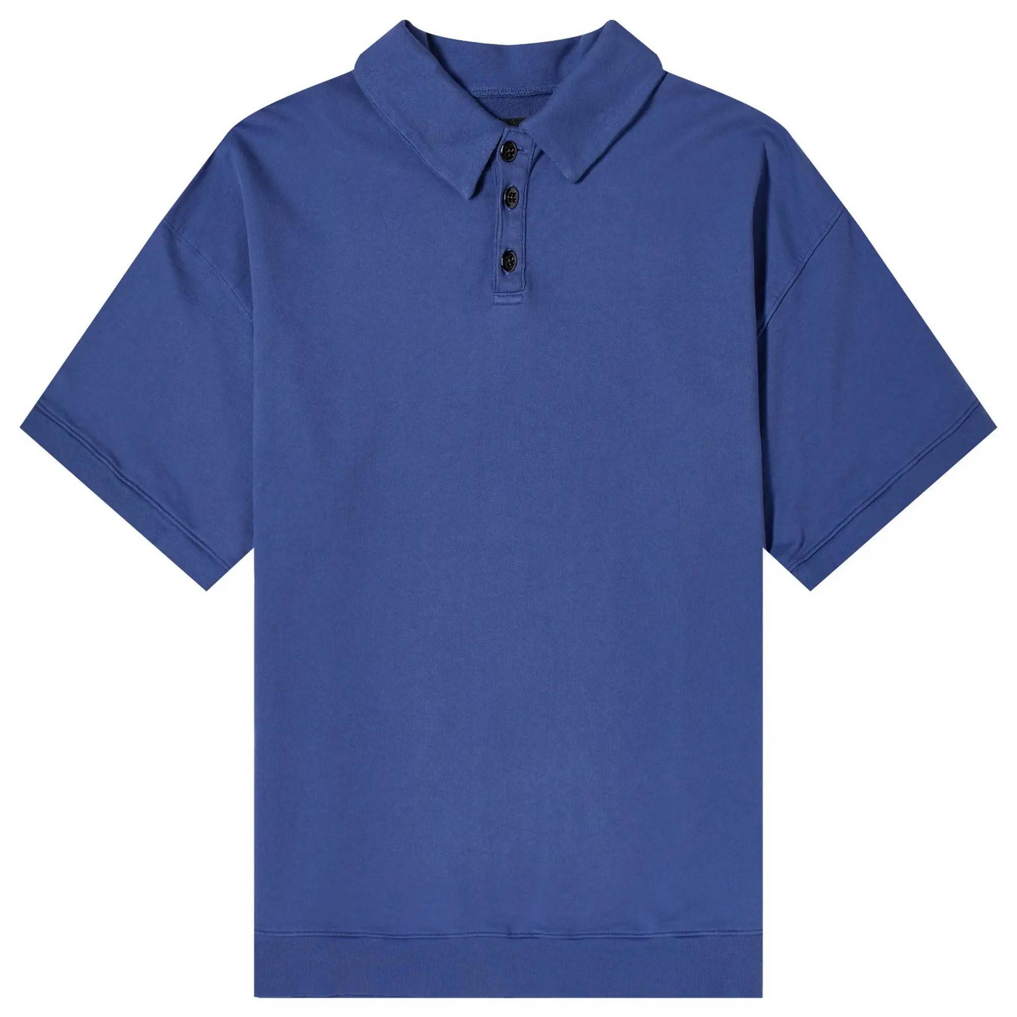 Monitaly Men's French Terry Polo Shirt Navy