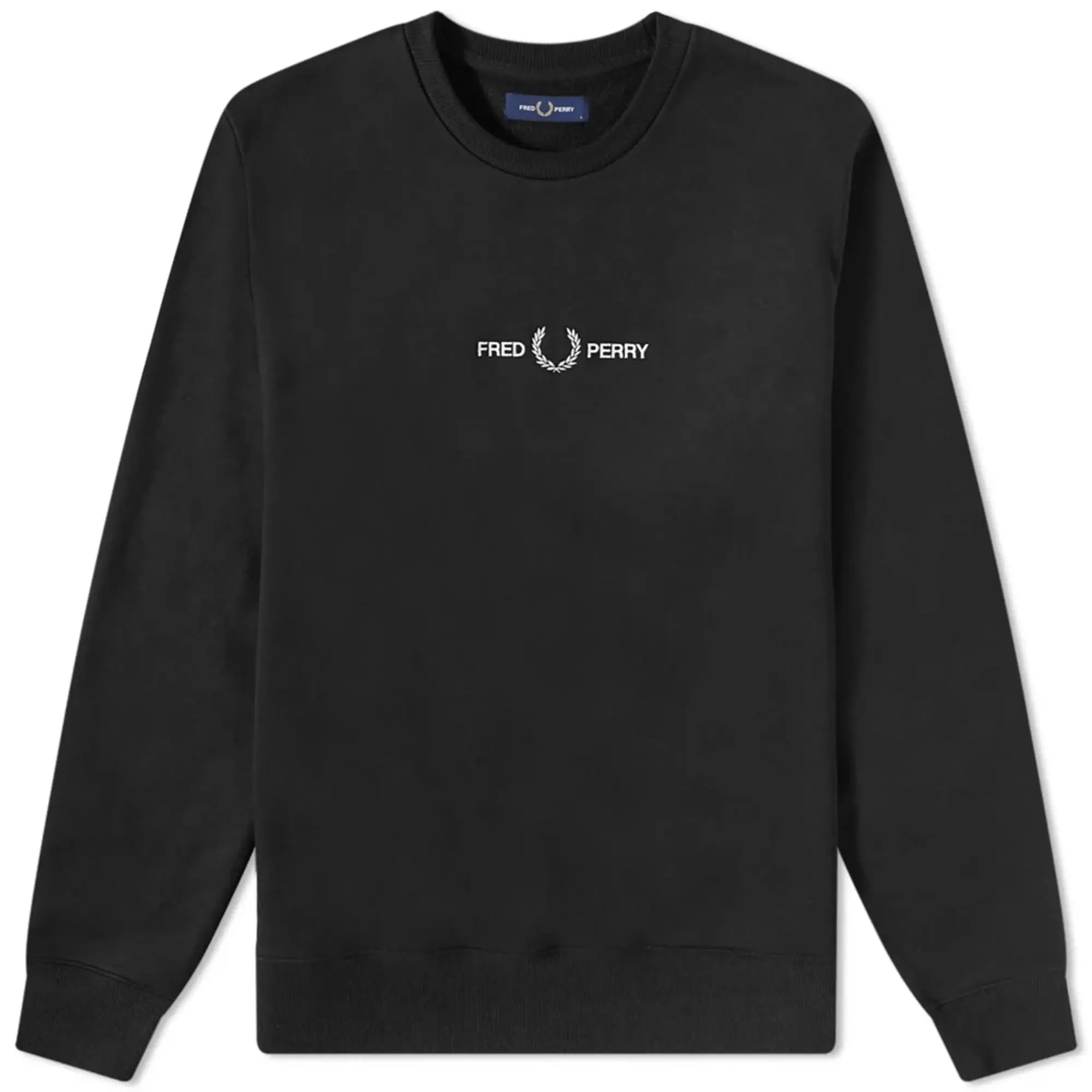 Sweatshirt Fred Perry Embroidered Sweatshirt Black Xl