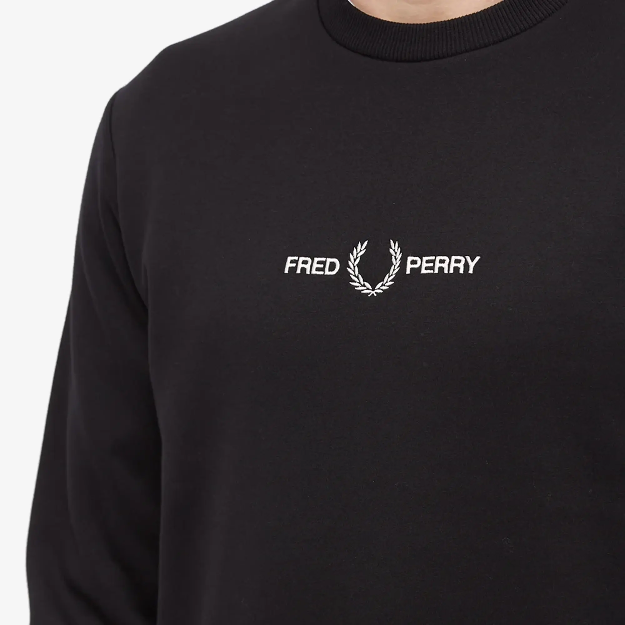 Sweatshirt Fred Perry Embroidered Sweatshirt Black Xl