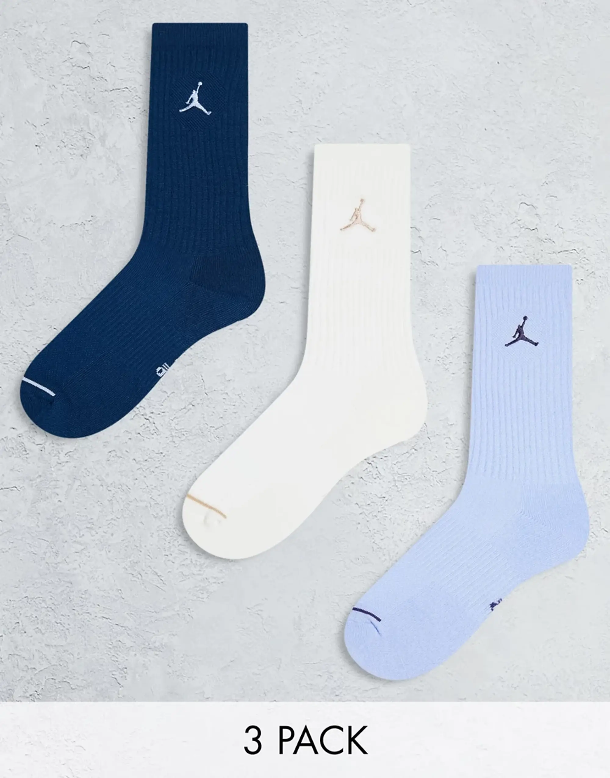 Nike Jordan Jordan Everyday Cushion 3 Pack Crew Socks In Blue