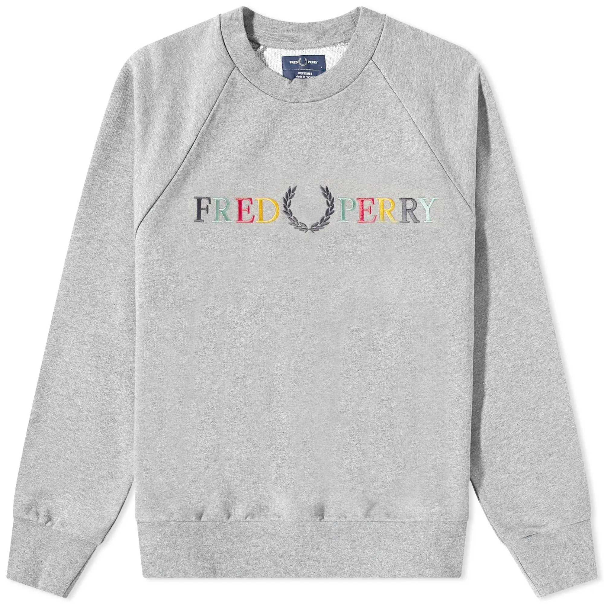 Fred Perry Embroidered Sweatshirt - Grey Marl | M5822-557 | FOOTY.COM