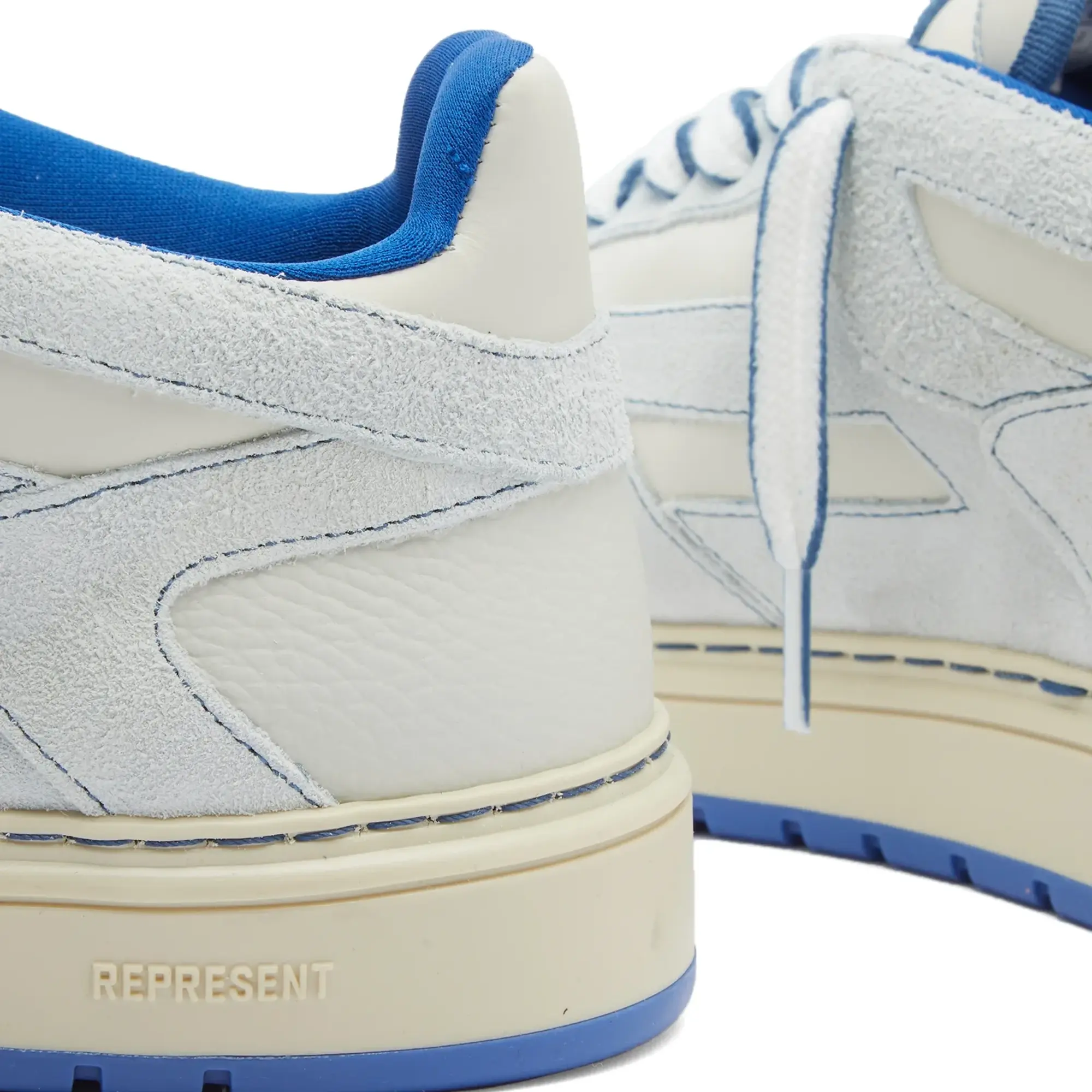 Represent Men's Reptor Leather Sneaker Vintage White/Sky Blue