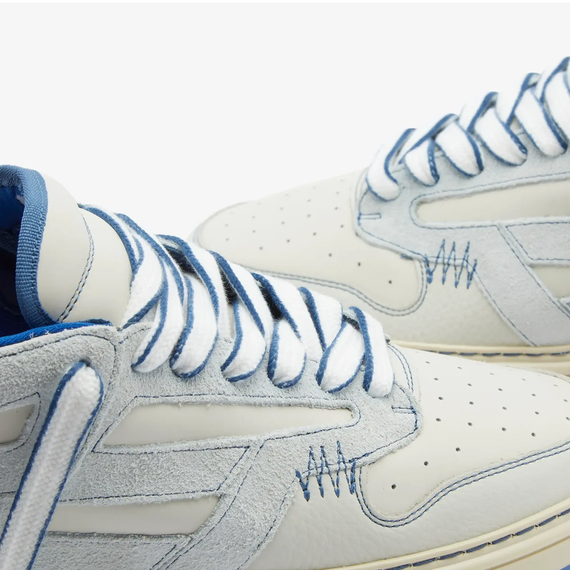 Represent Men's Reptor Leather Sneaker Vintage White/Sky Blue