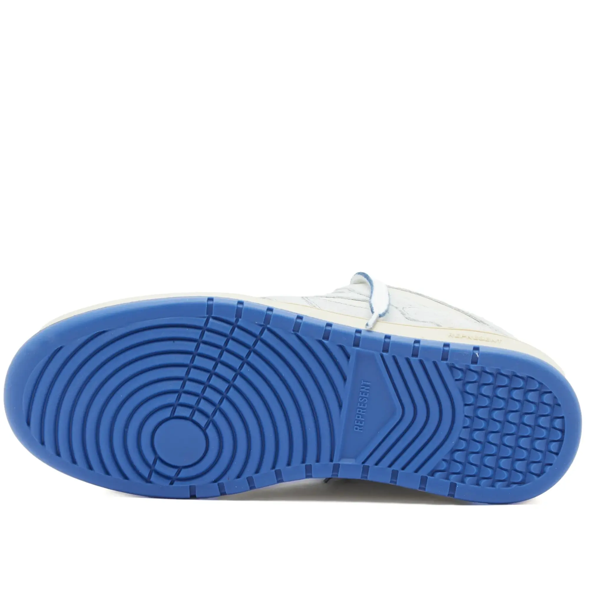 Represent Men's Reptor Leather Sneaker Vintage White/Sky Blue