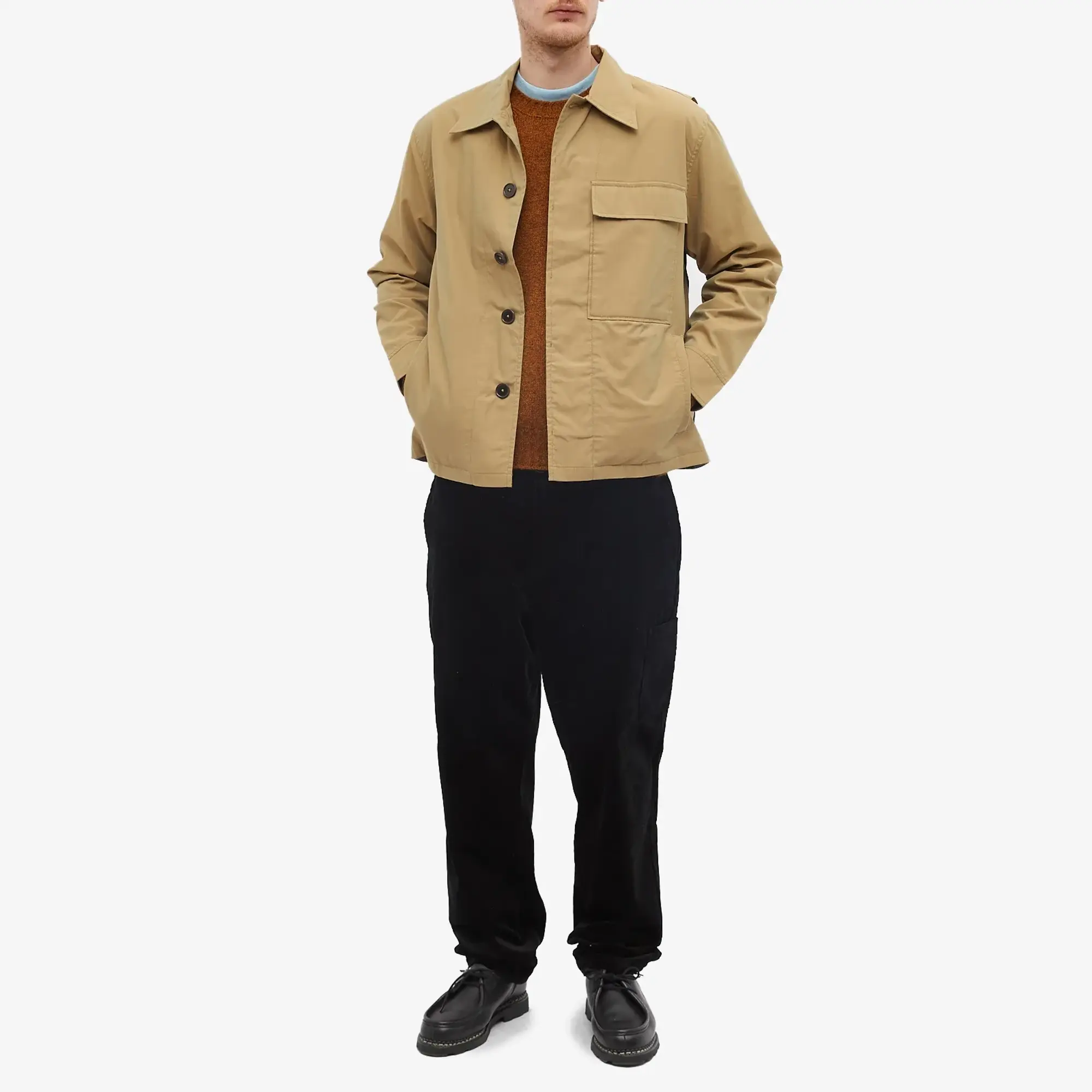 Jamieson's of Shetland Men's Crew Knit Burnt Umber