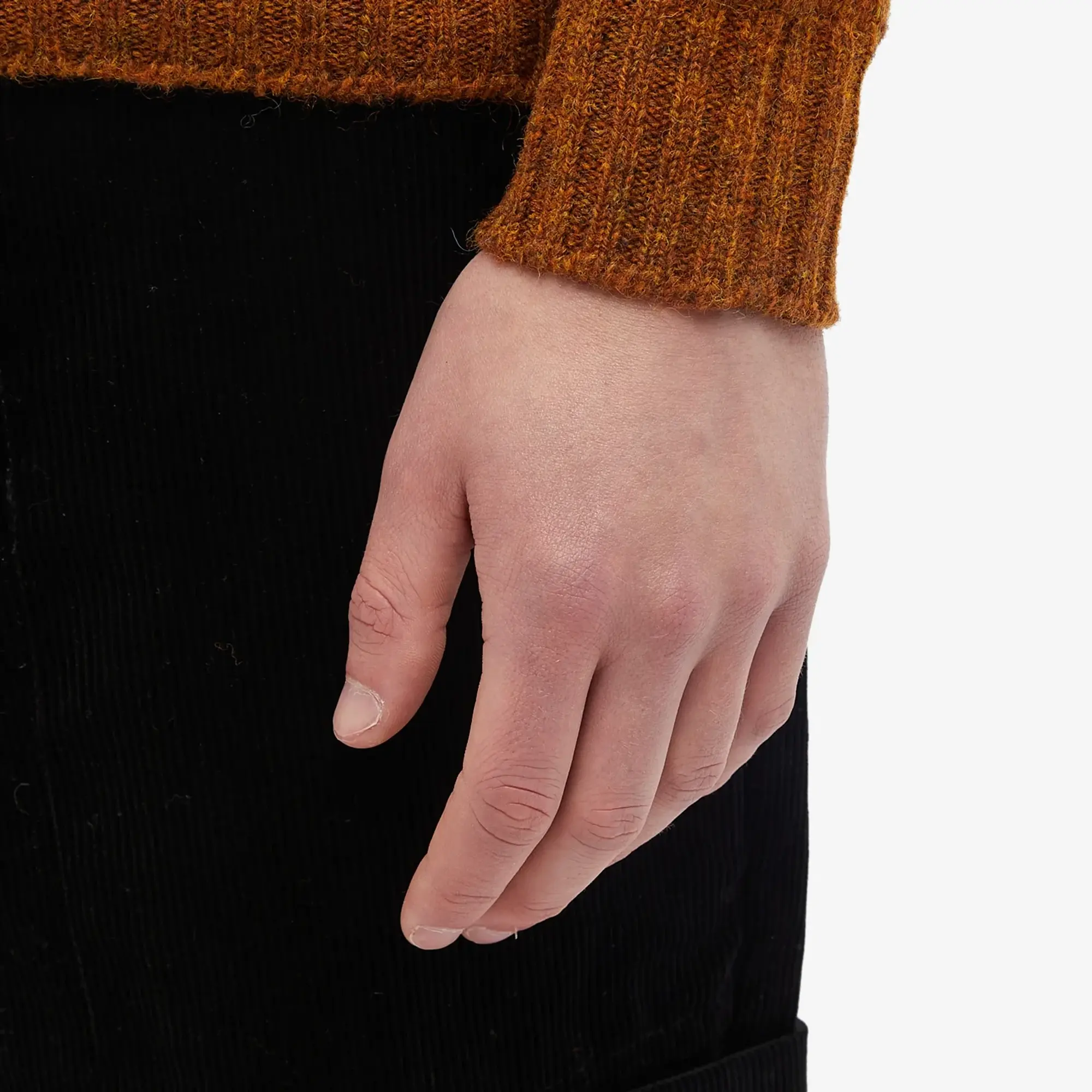 Jamieson's of Shetland Men's Crew Knit Burnt Umber