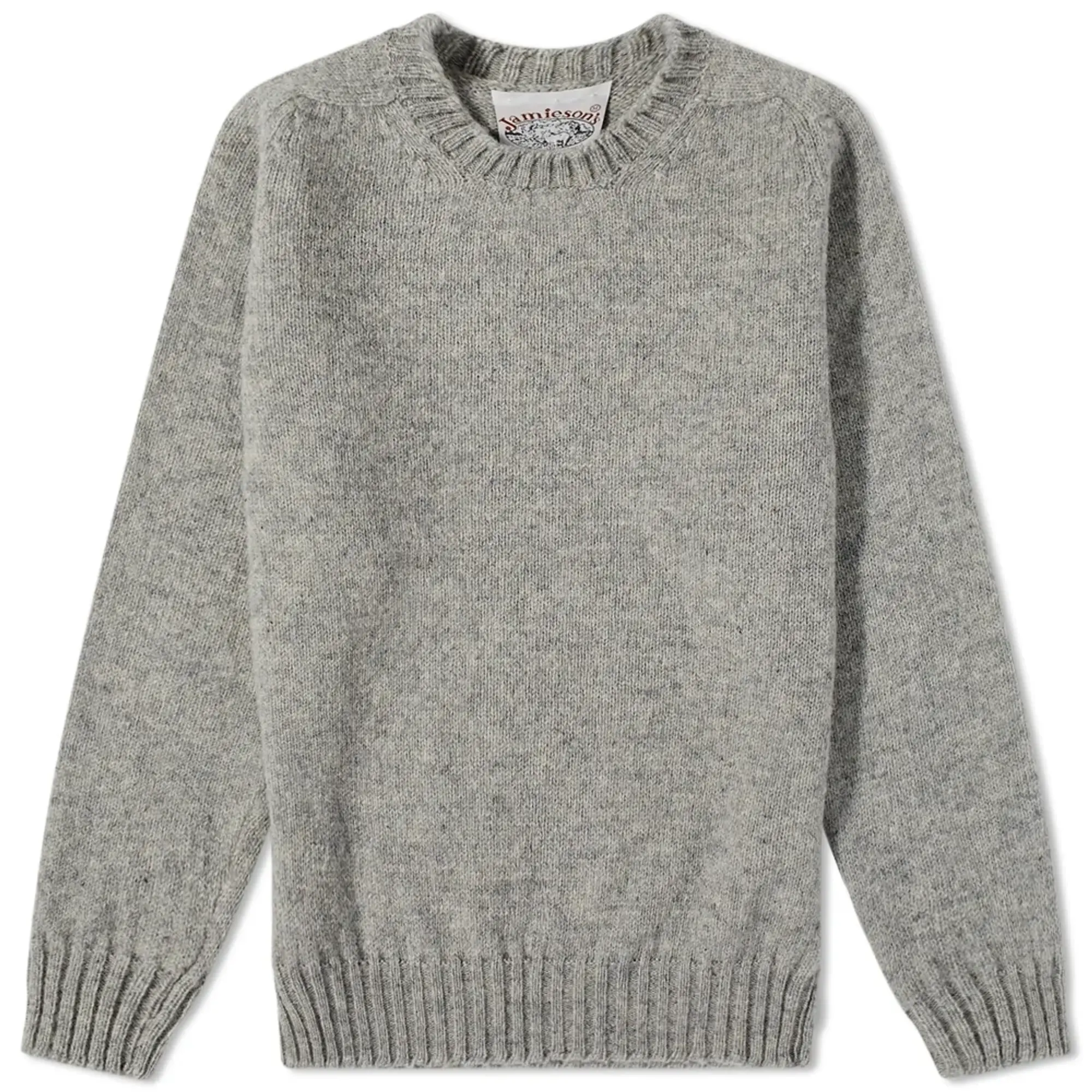Jamieson's of Shetland Men's Crew Knit Granite