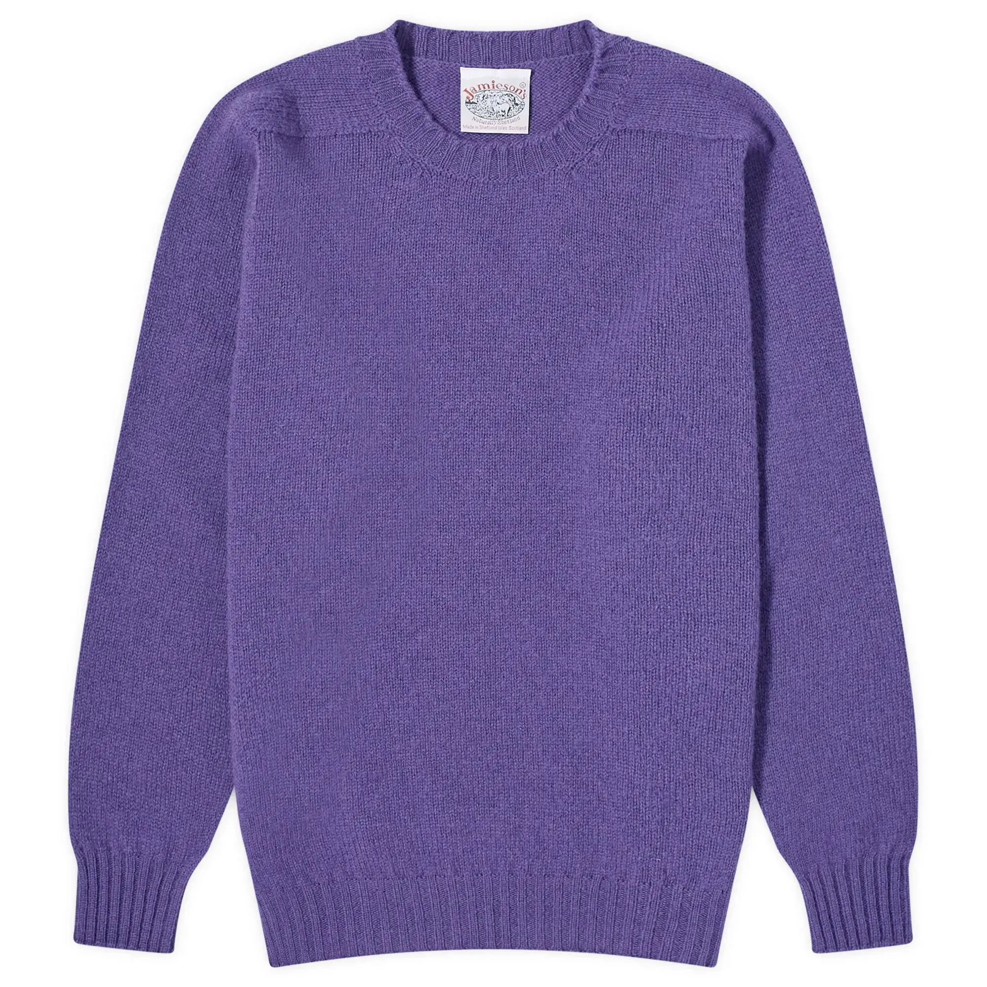 Jamieson's of Shetland Men's Crew Knit Purple