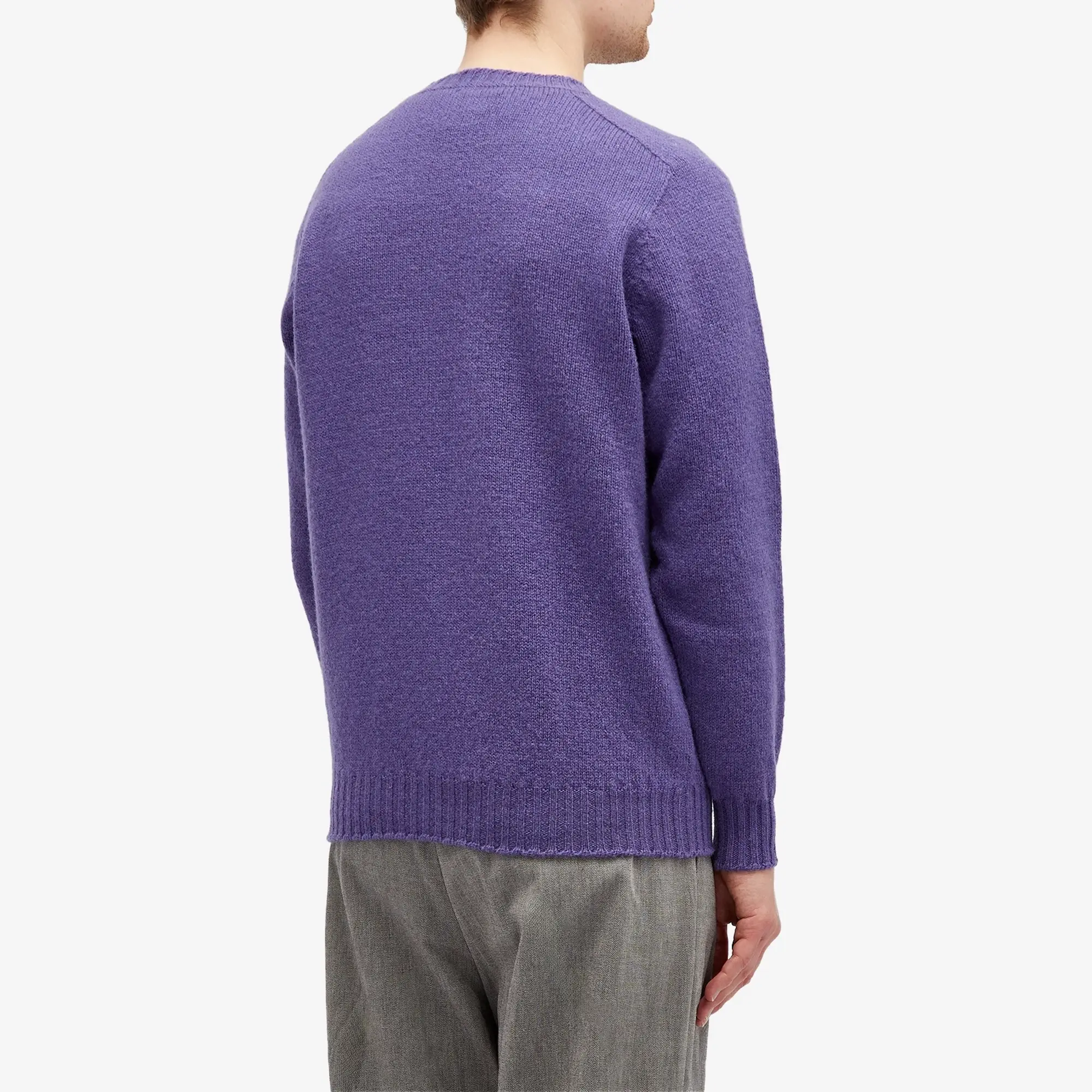 Jamieson's of Shetland Men's Crew Knit Purple