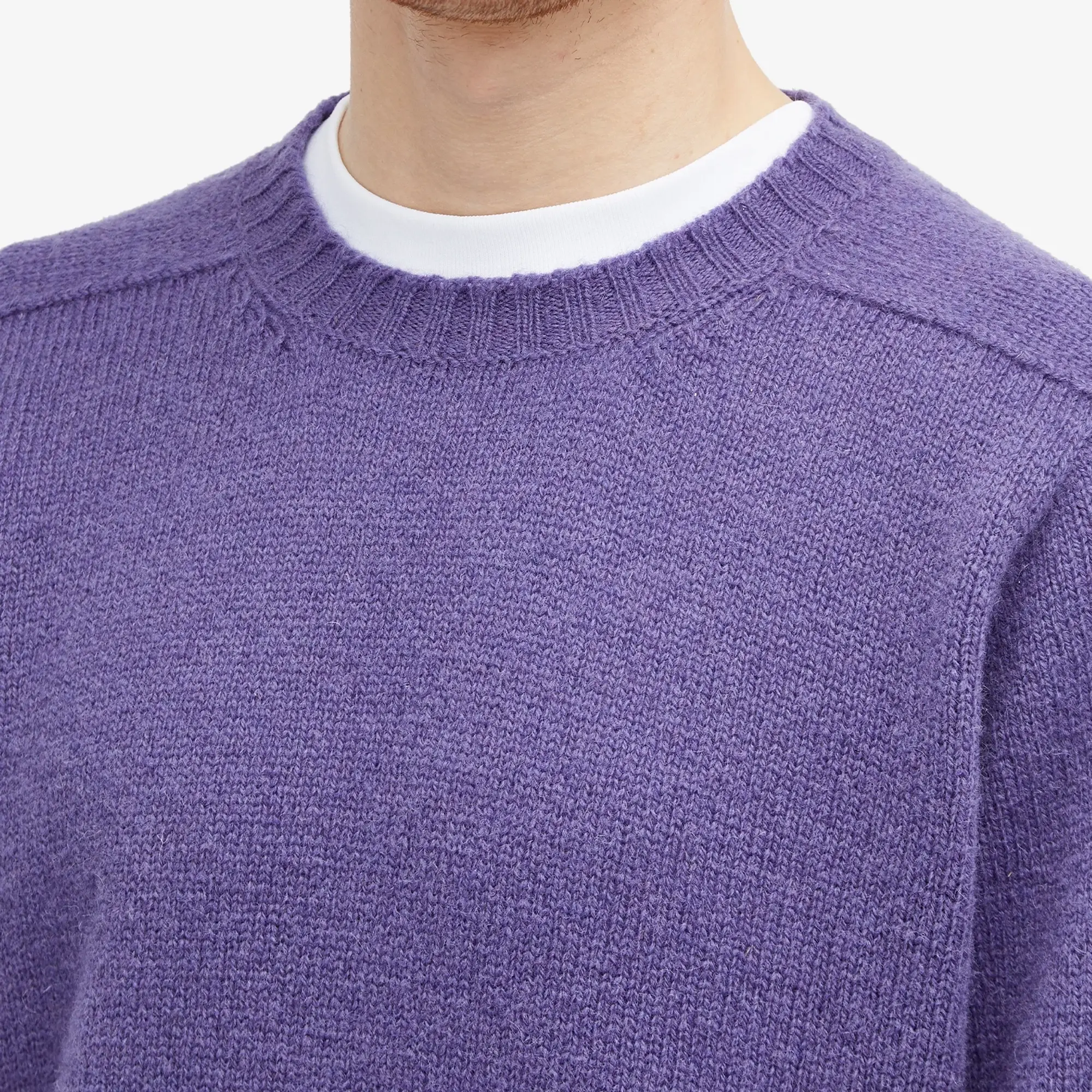 Jamieson's of Shetland Men's Crew Knit Purple