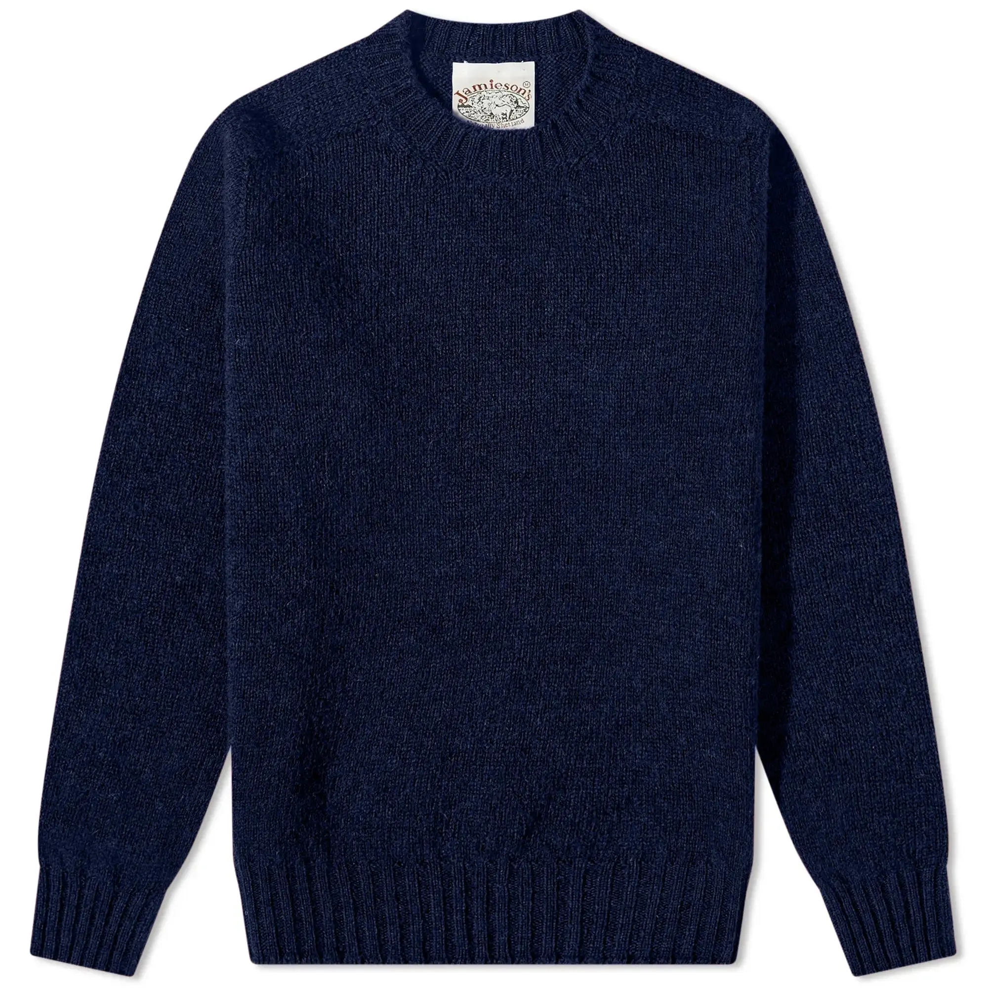 Jamieson's of Shetland Men's Crew Knit Dark Navy