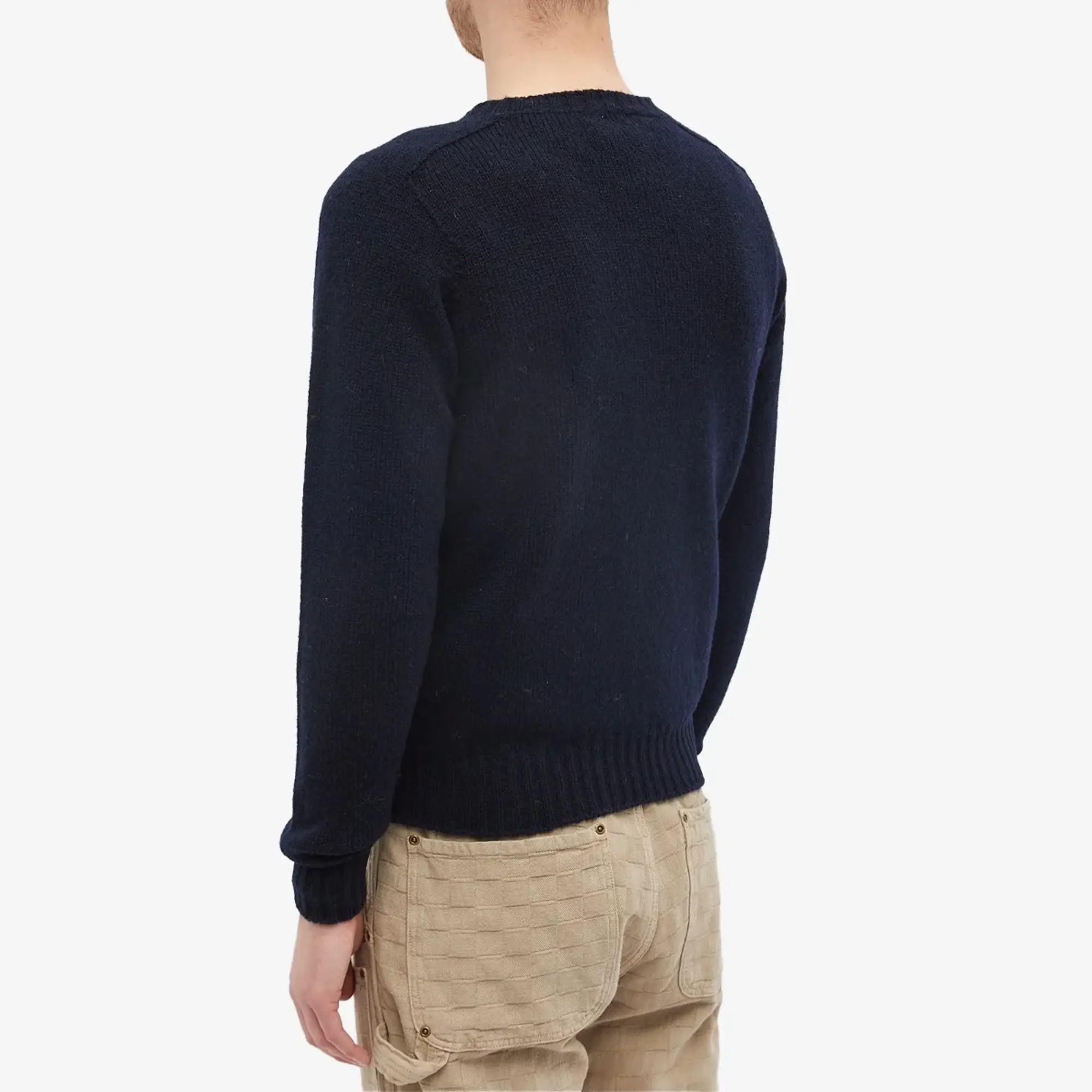 Jamieson's of Shetland Men's Crew Knit Dark Navy