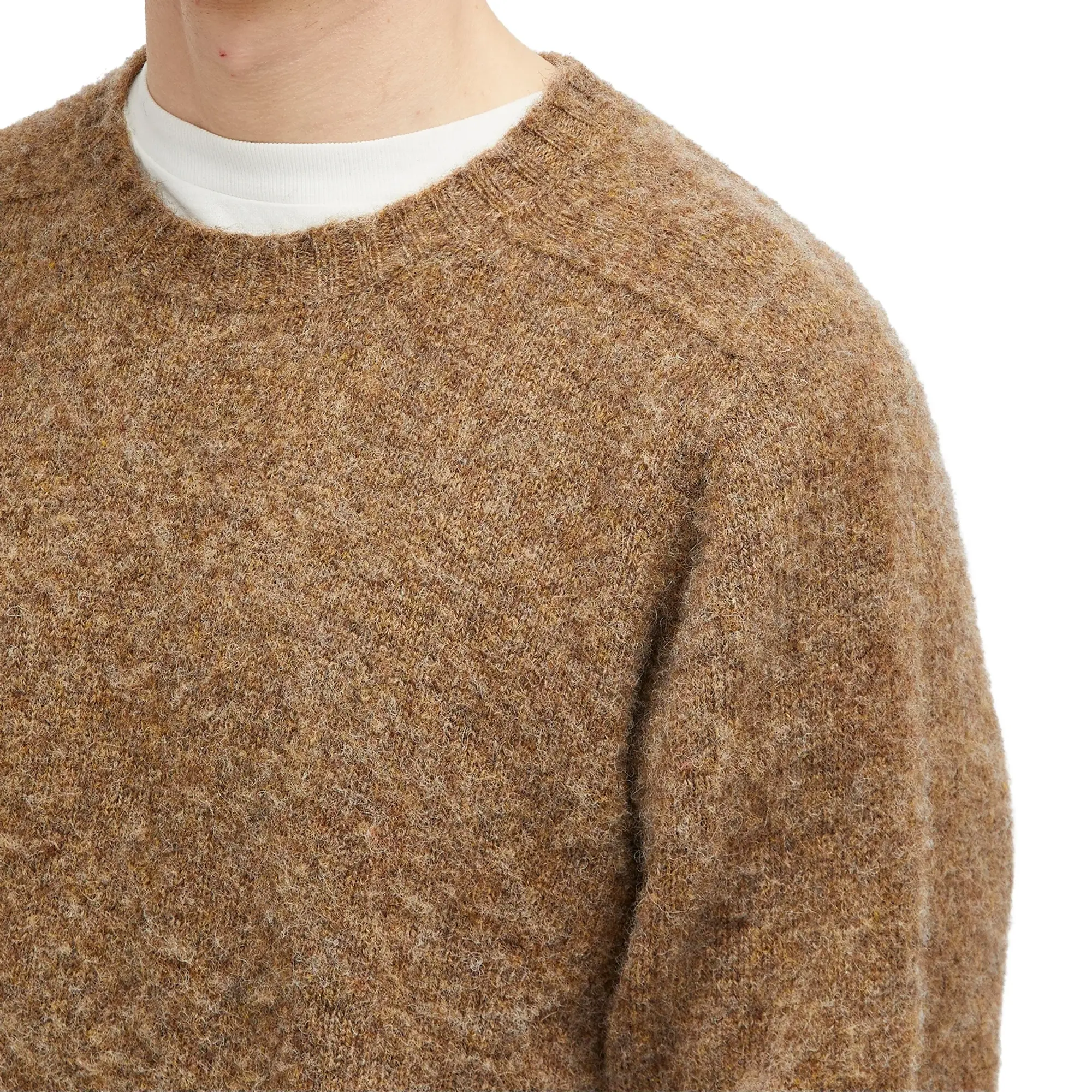 Jamieson's of Shetland Men's Brushed Crew Knit Wren
