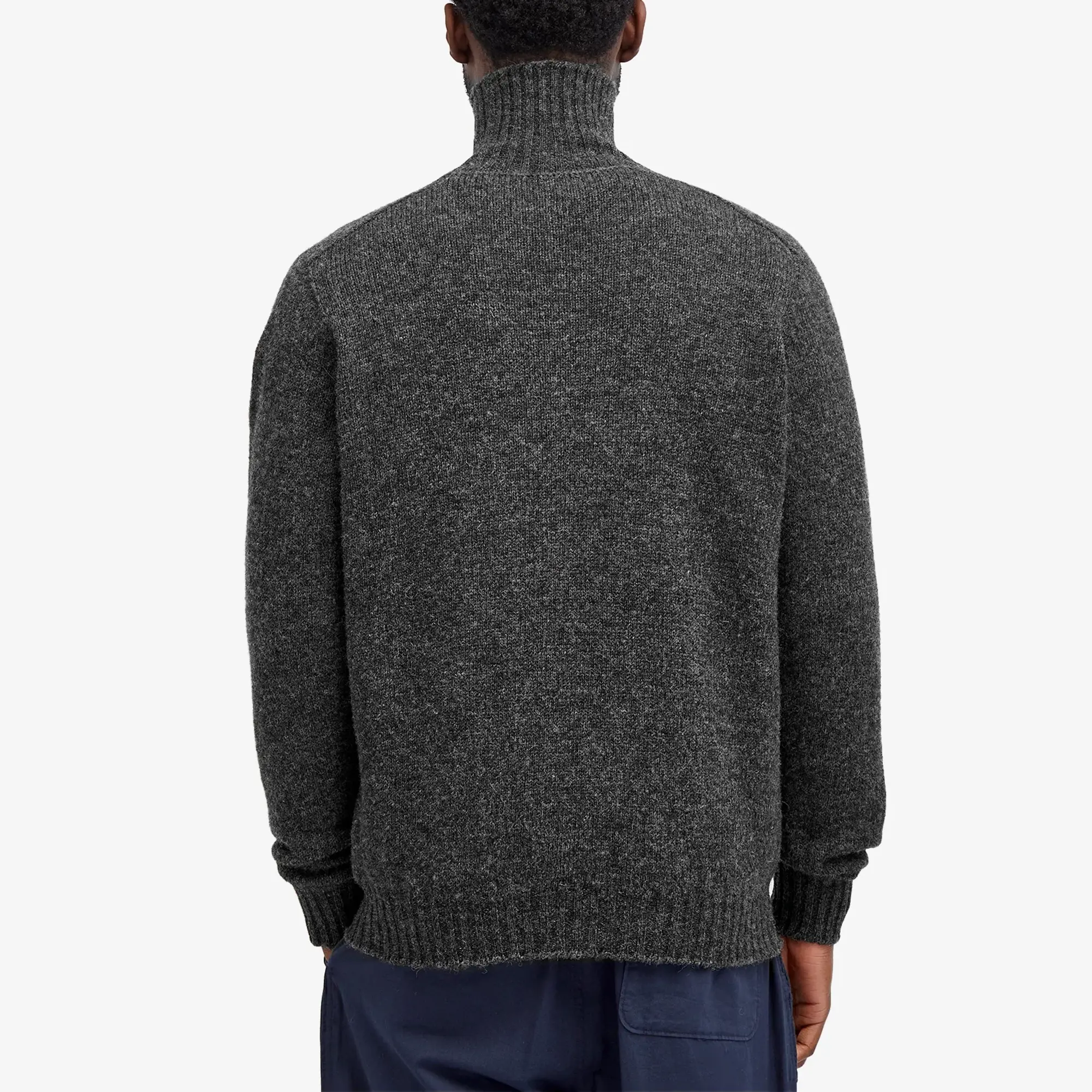 Jamieson's of Shetland Men's Roll Neck Knit Charcoal