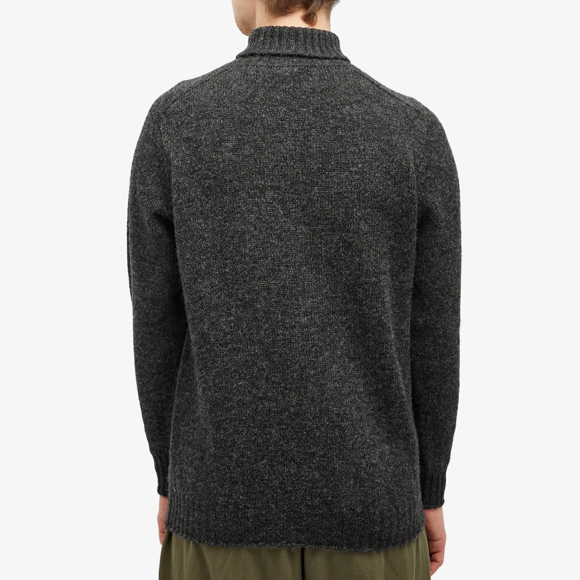 Jamieson's of Shetland Men's Roll Neck Knit Charcoal
