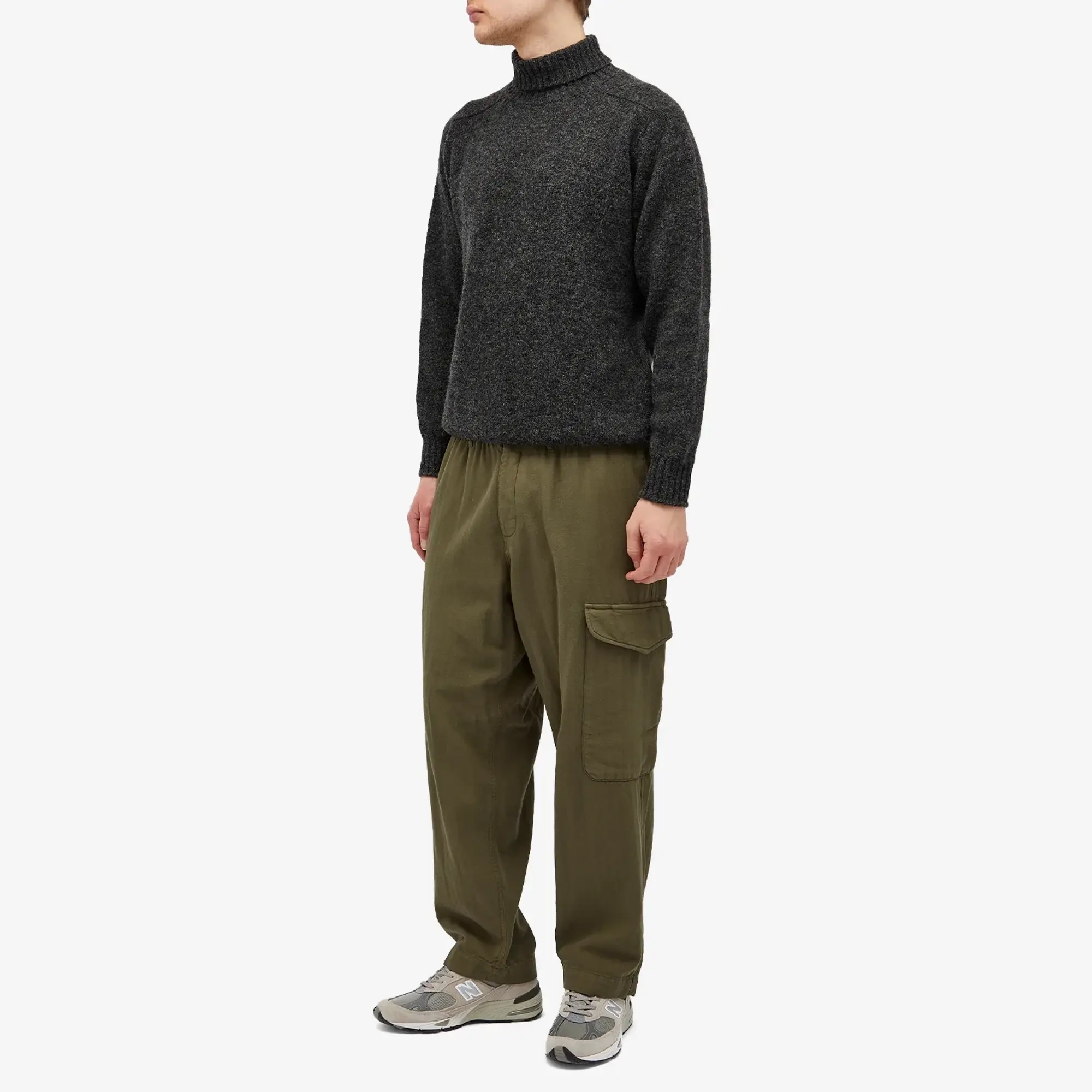 Jamieson's of Shetland Men's Roll Neck Knit Charcoal
