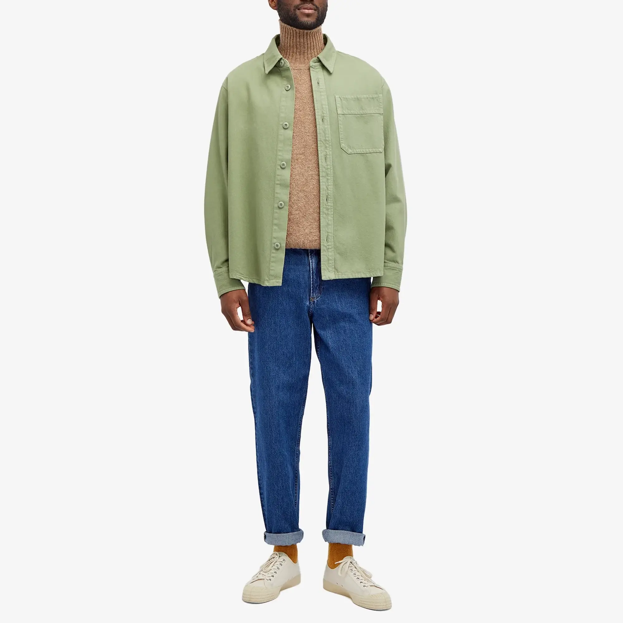 Jamieson's of Shetland Men's Roll Neck Knit Camel