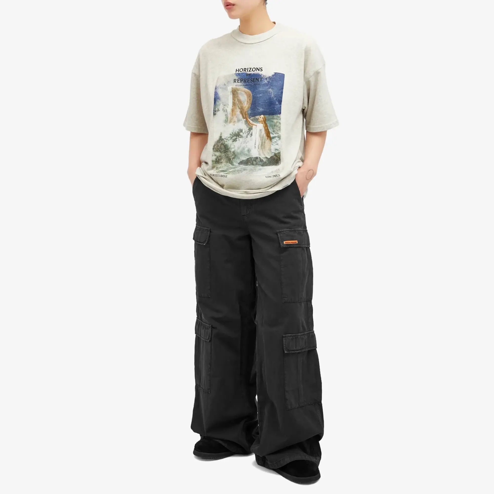 Represent Men's Higher Truth T-Shirt Cream Marl