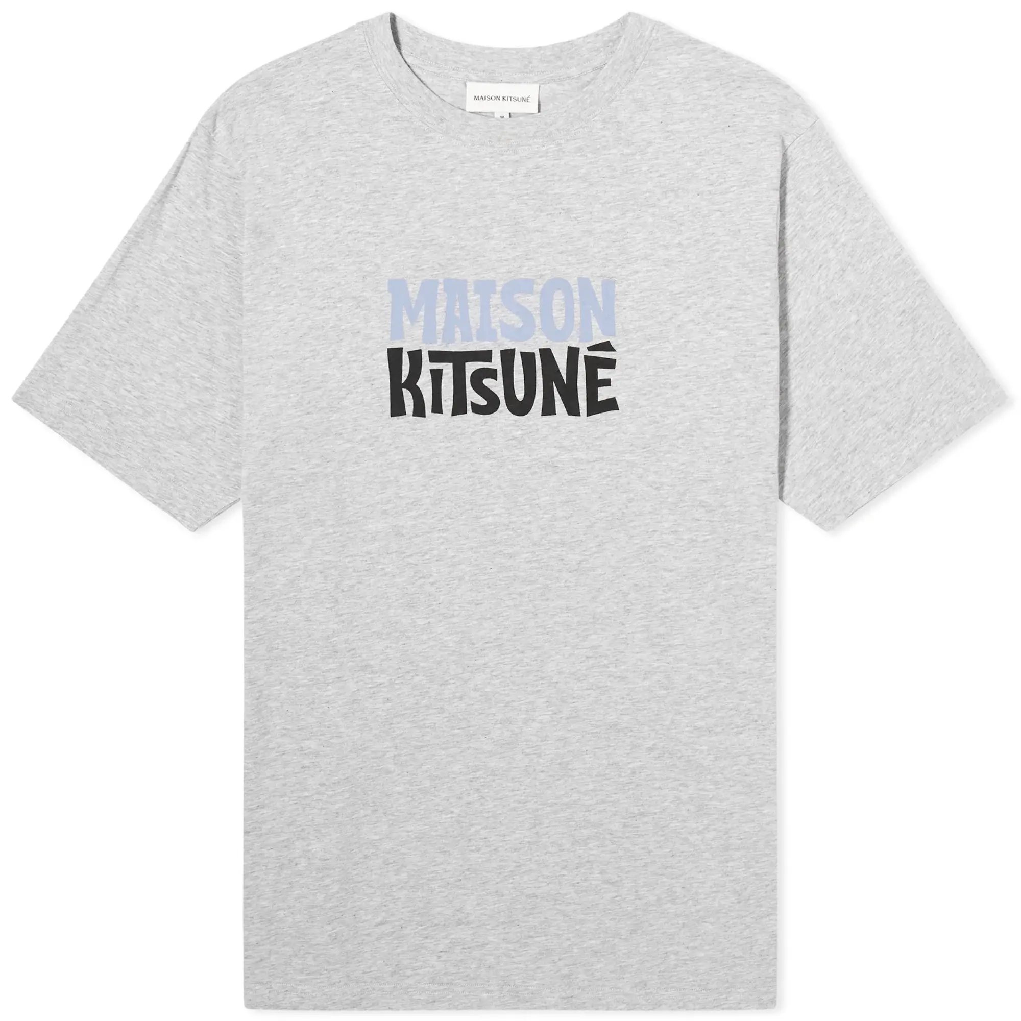 Maison Kitsuné Men's Surf Club Comfort T-Shirt Light Grey Melange
