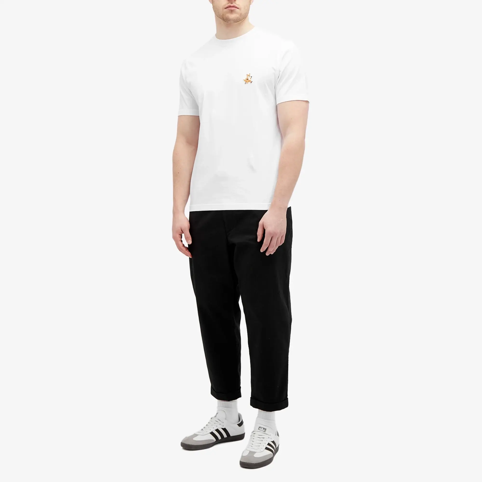 Maison Kitsuné Men's Speedy Fox Patch Comfort T-Shirt White