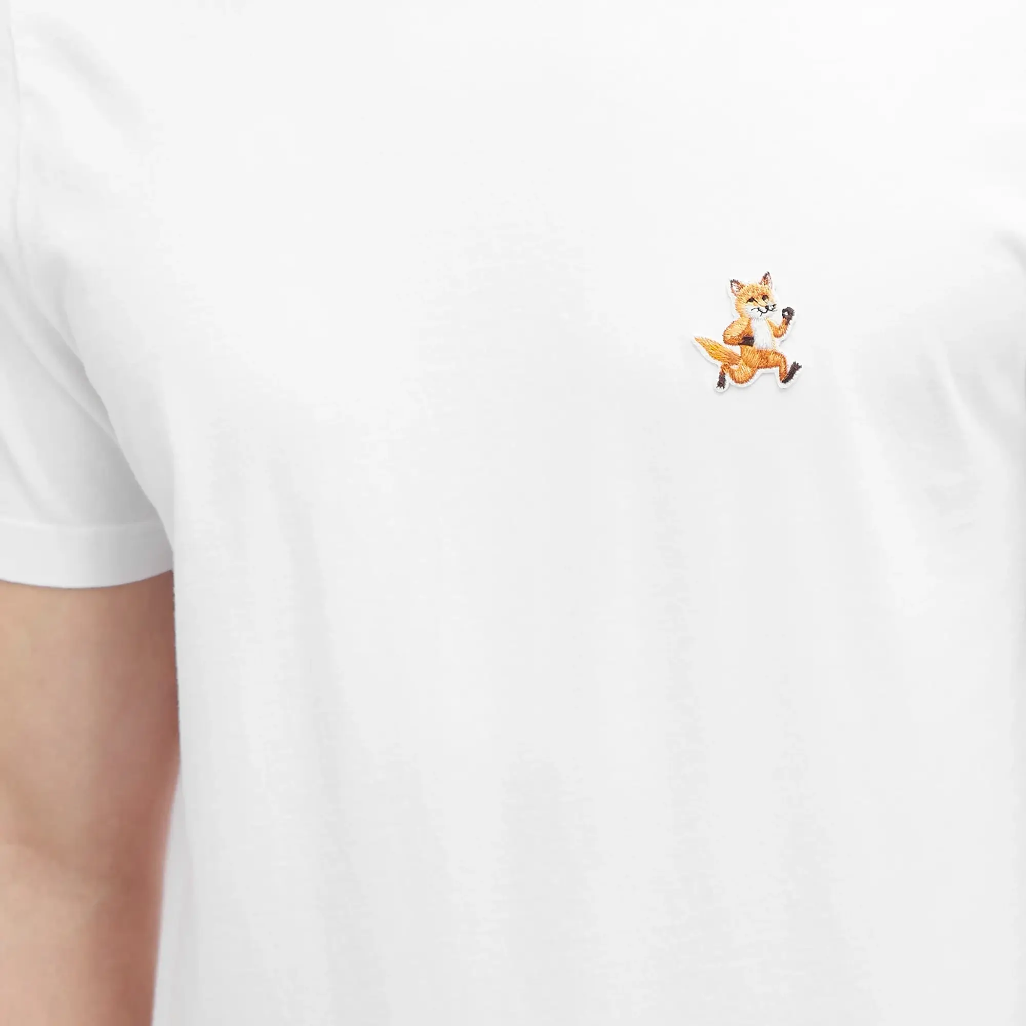 Maison Kitsuné Men's Speedy Fox Patch Comfort T-Shirt White