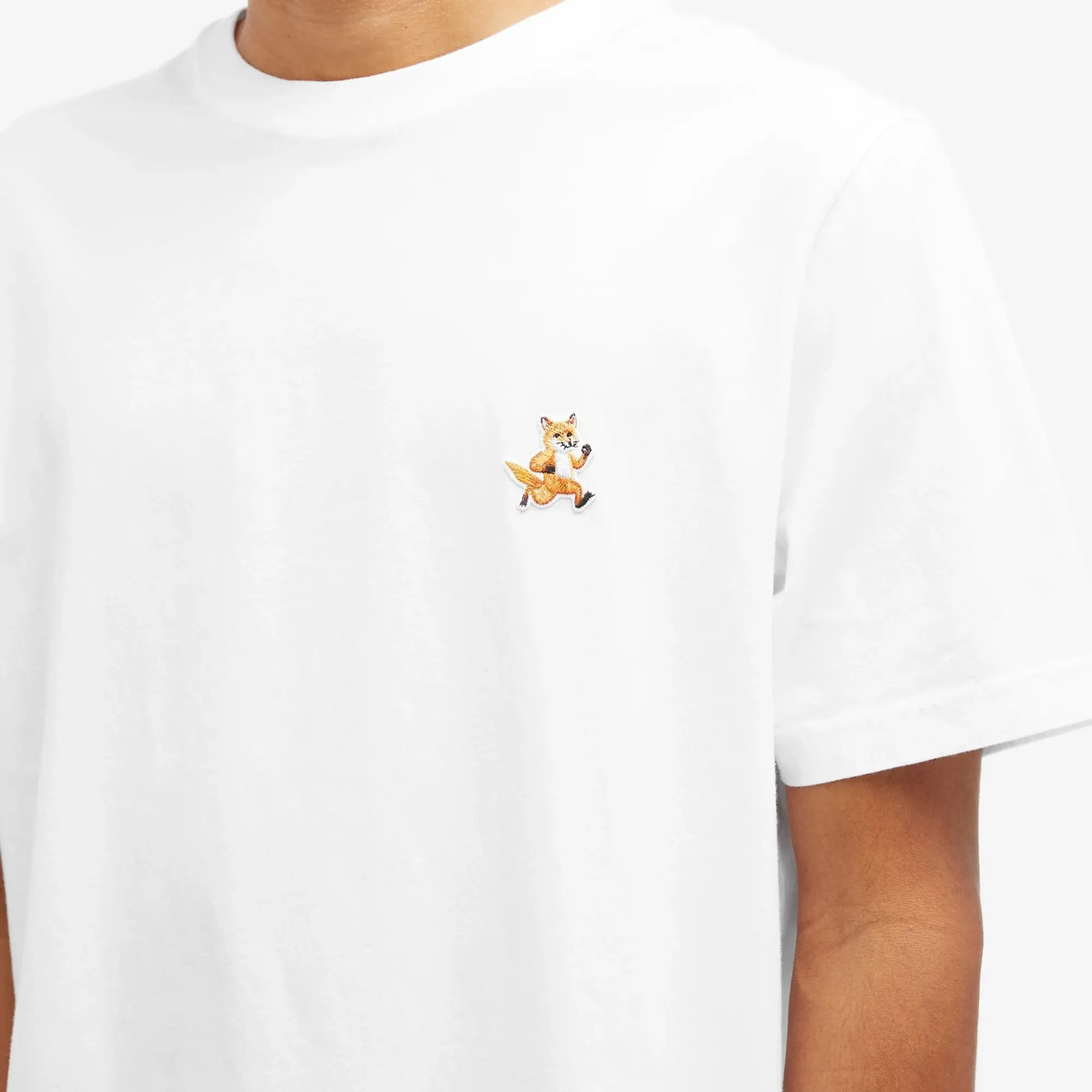 Maison Kitsuné Men's Speedy Fox Patch Comfort T-Shirt White