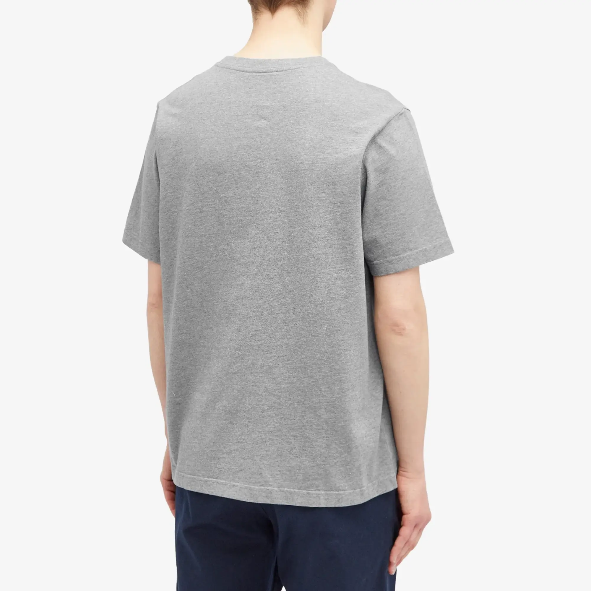 Maison Kitsune Bold Fox Head Patch Comfort T-Shirt Medium Grey Melange