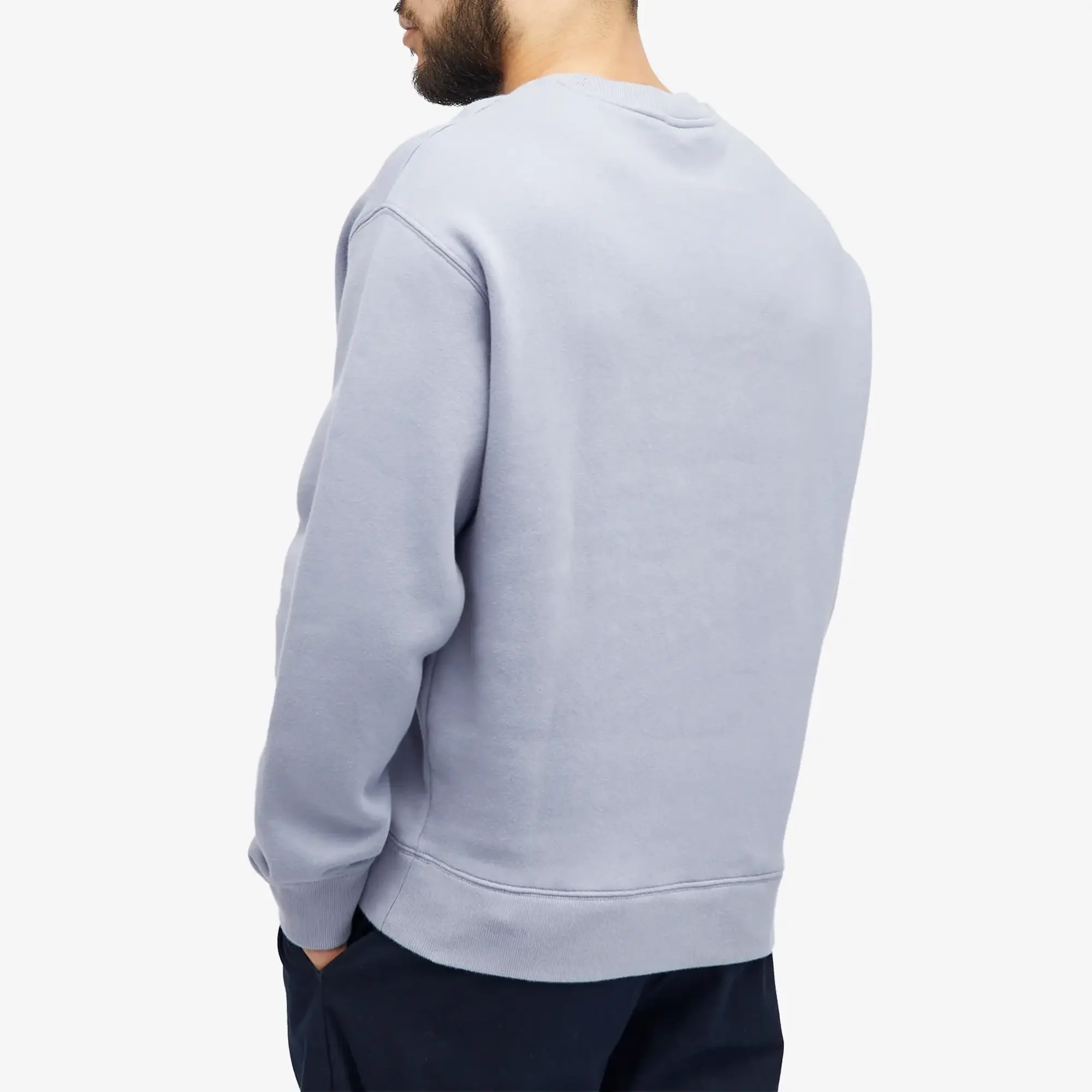 Maison Kitsuné Men's Racing Fox Comfort Crew Sweat Duster Blue