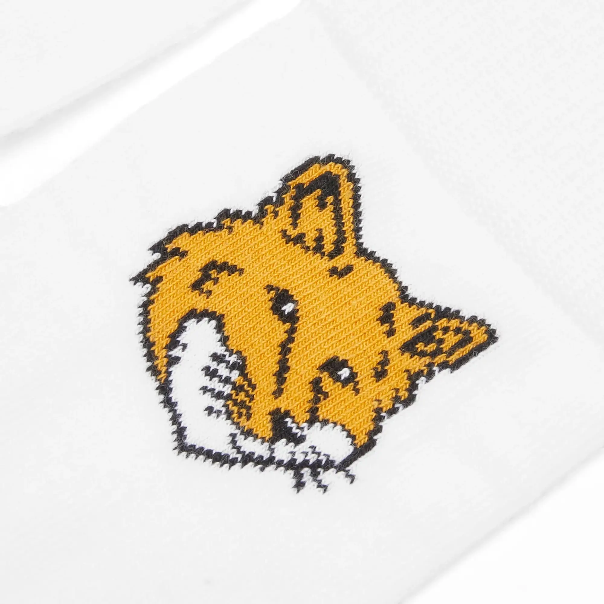 Maison Kitsuné Maison Kitsune Fox Head Sock White
