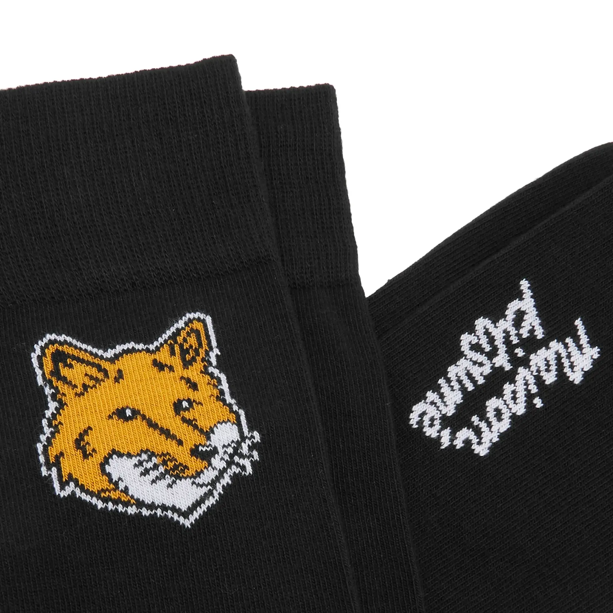 Maison Kitsuné Maison Kitsune Fox Head Sock Black