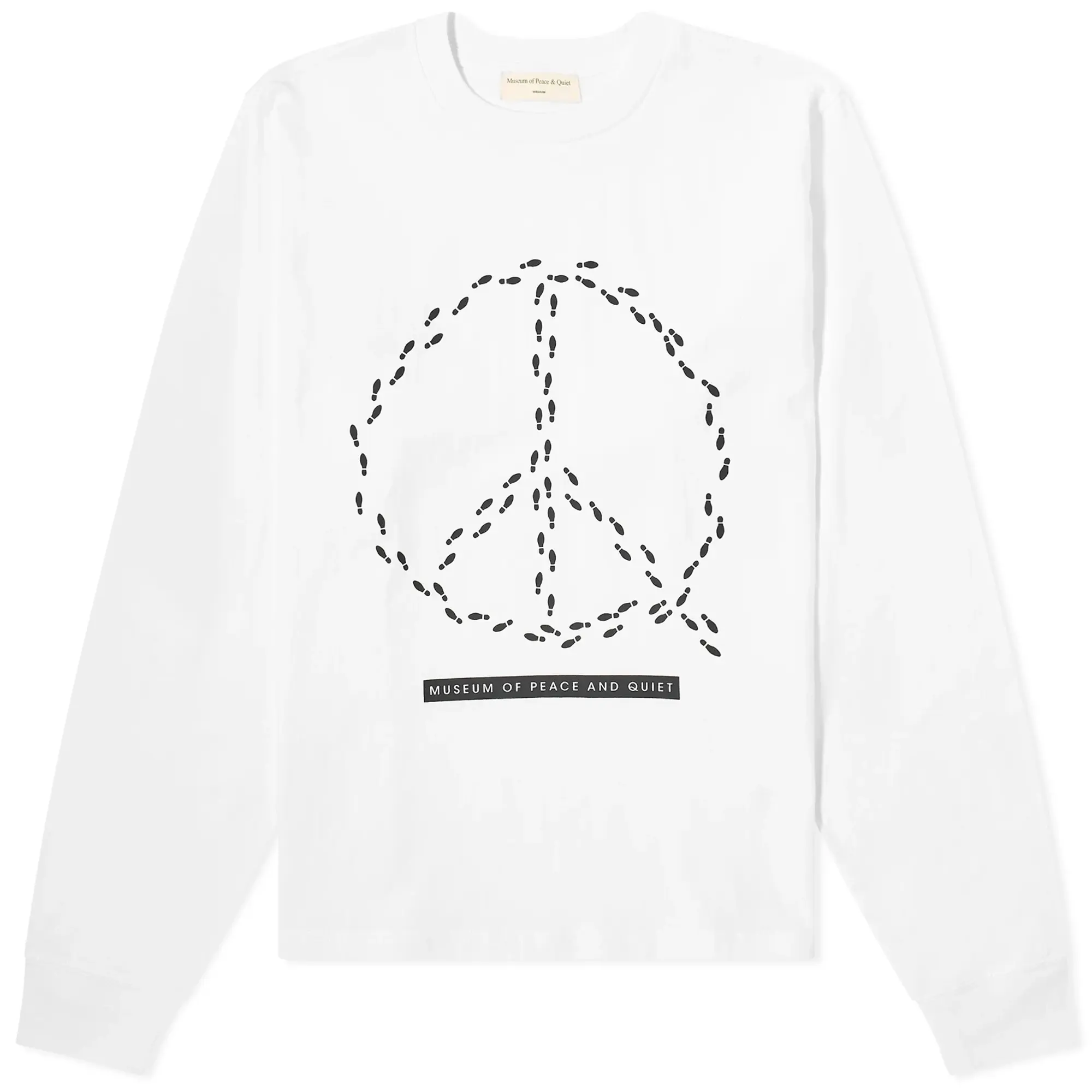 Museum of Peace and Quiet Men's Peaceful Path Long Sleeve T-Shirt White