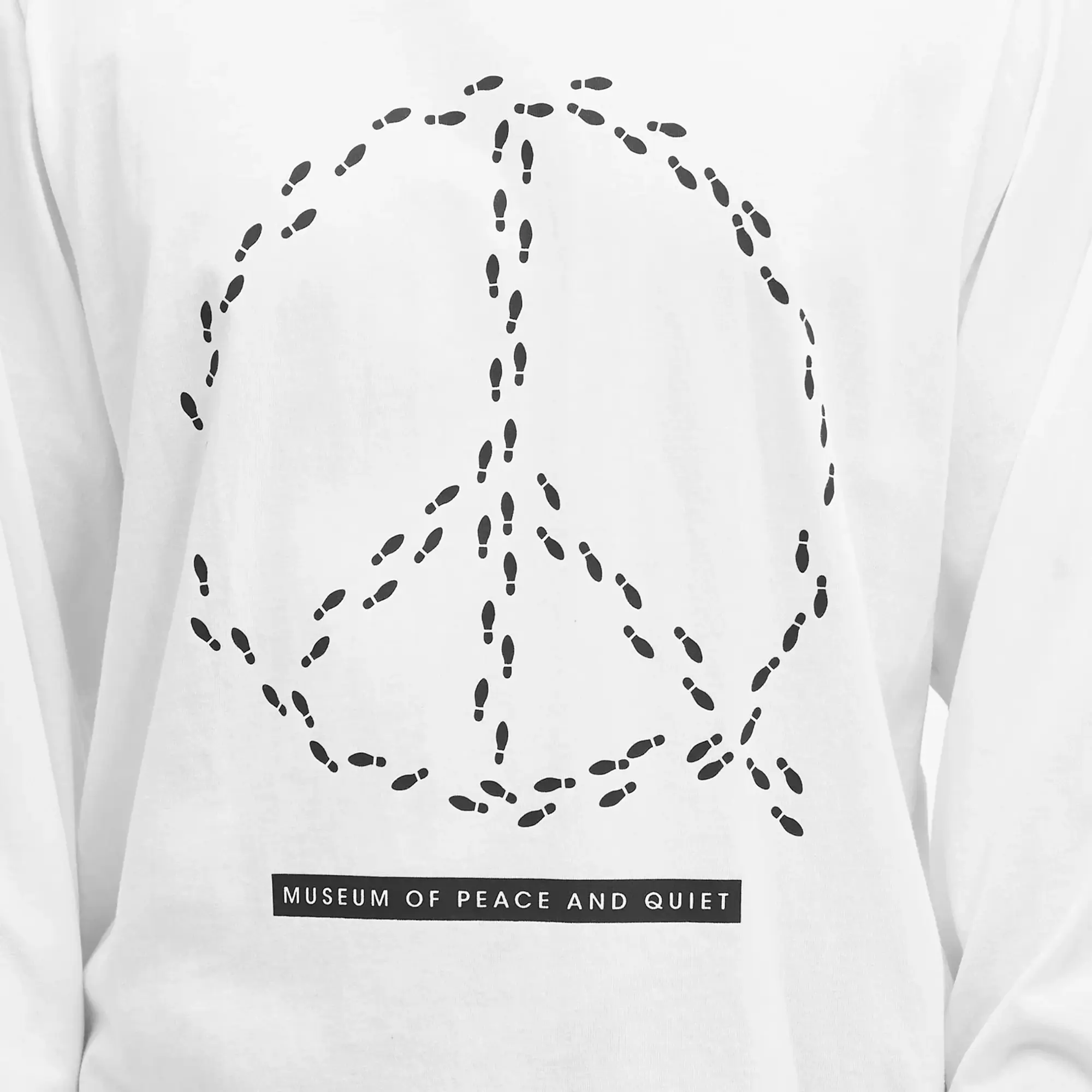 Museum of Peace and Quiet Men's Peaceful Path Long Sleeve T-Shirt White