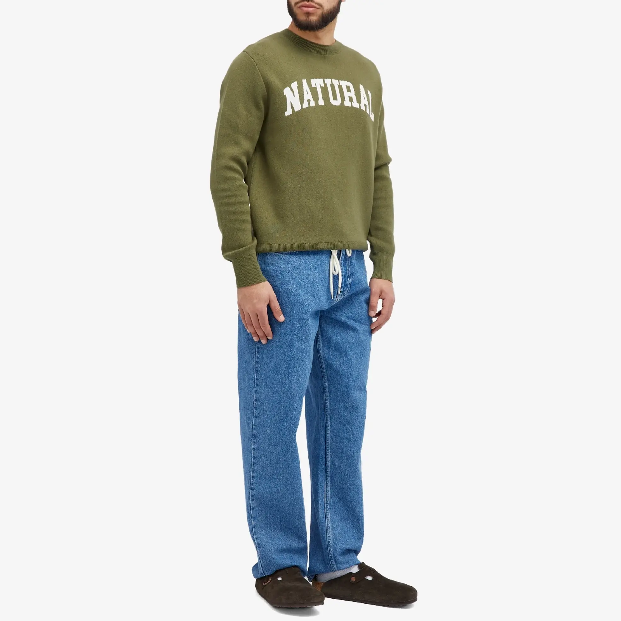 Museum of Peace and Quiet Men's Natural Sweater Olive
