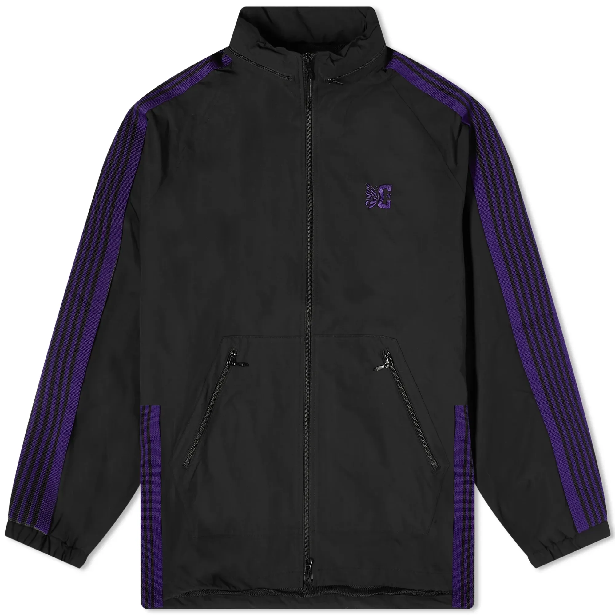 Needles DC JOG JACKET- POLY RIPSTOP /BLK