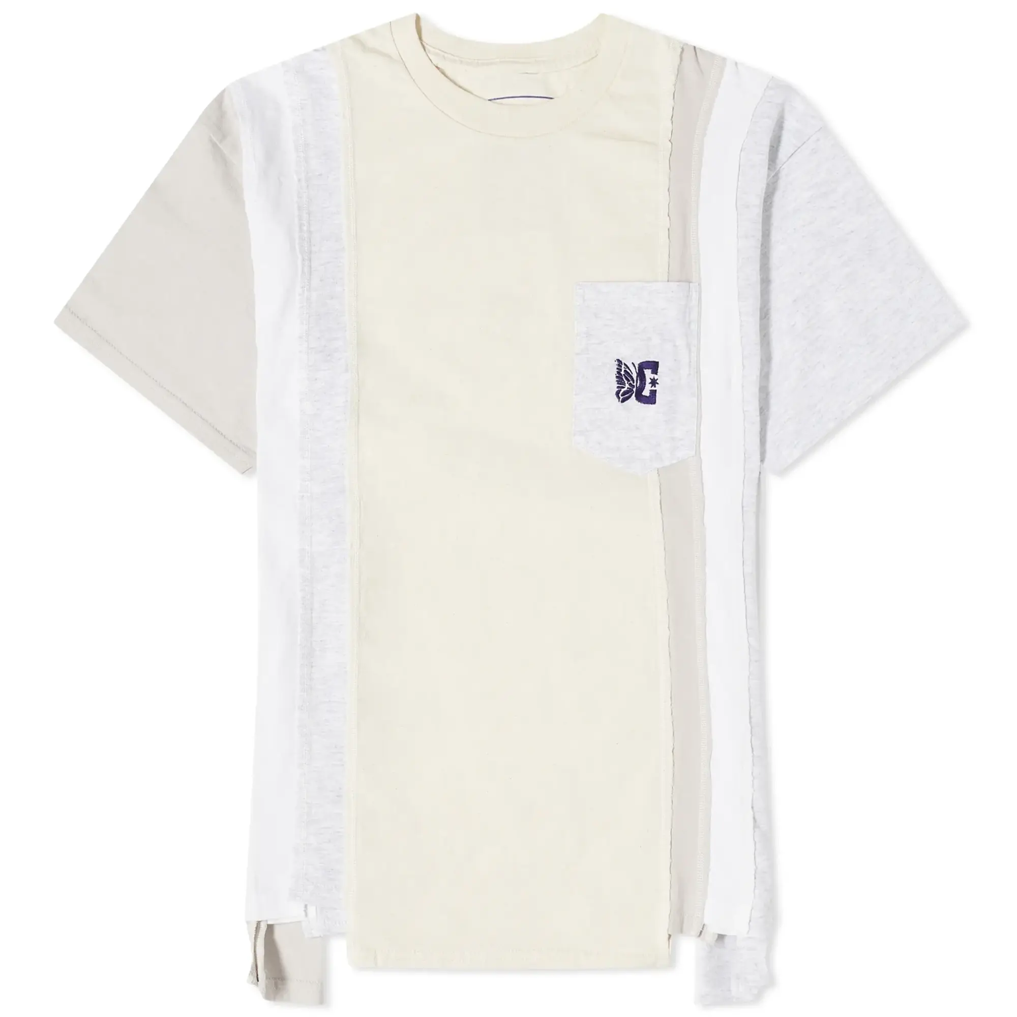 Needles Men's 7 Cuts T-Shirt Ivory