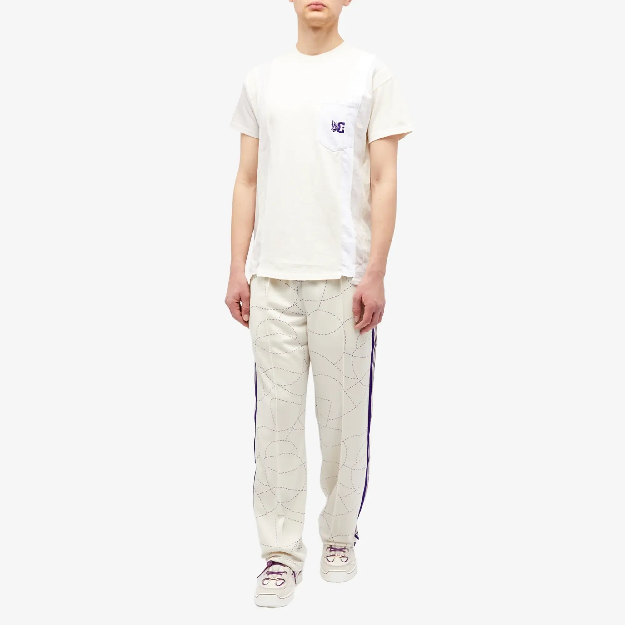 Needles Men's 7 Cuts T-Shirt Ivory