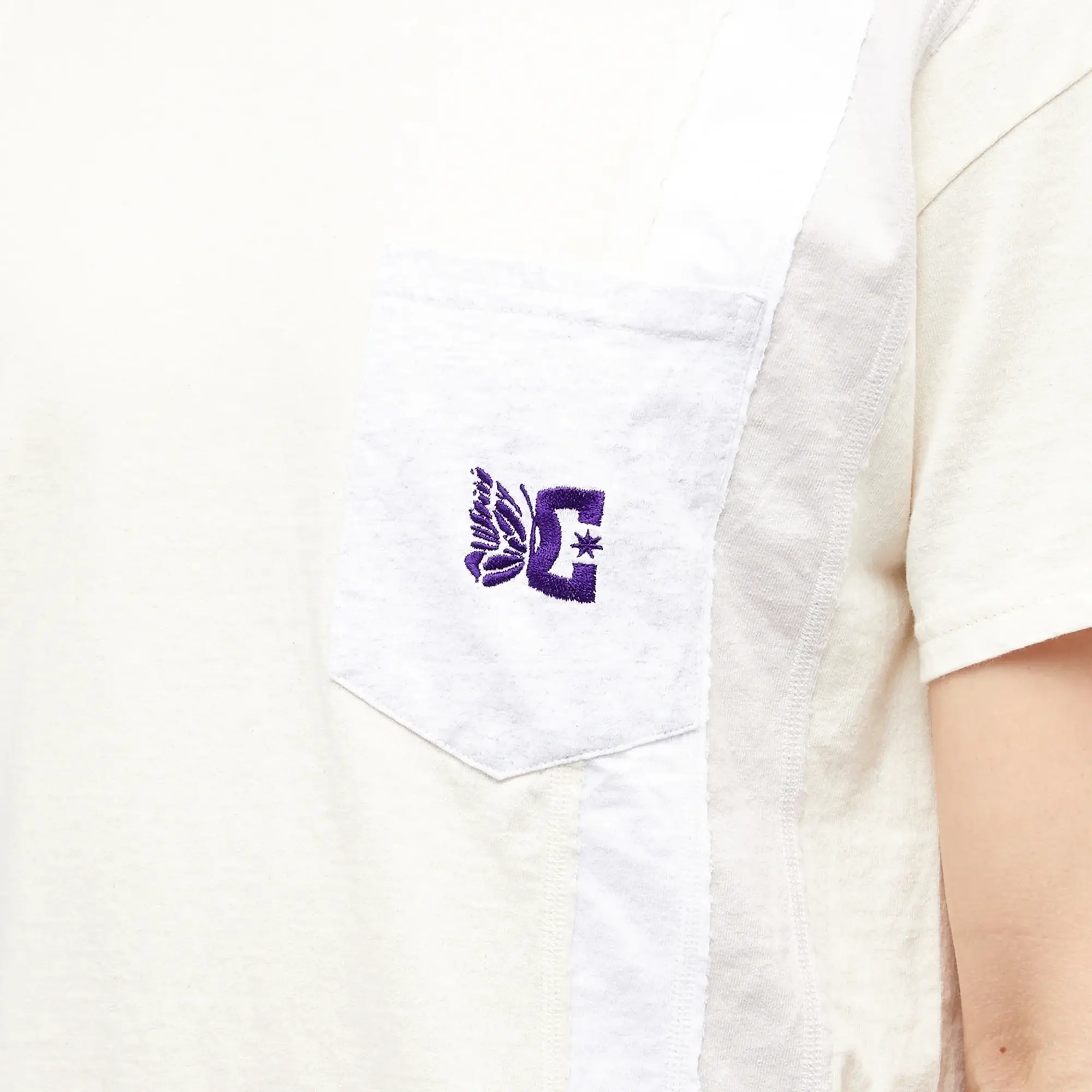 Needles Men's 7 Cuts T-Shirt Ivory