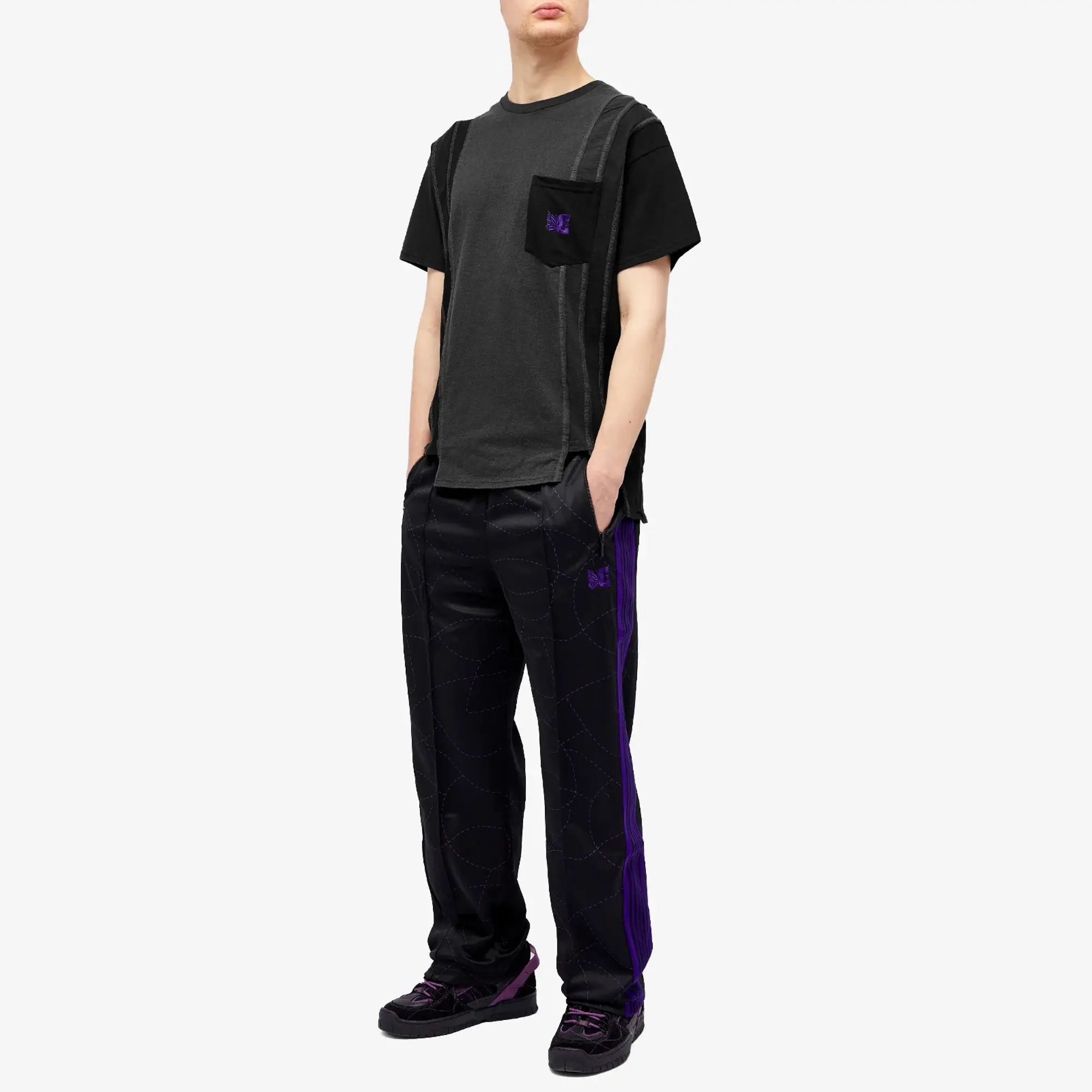Needles Men's 7 Cuts T-Shirt Black