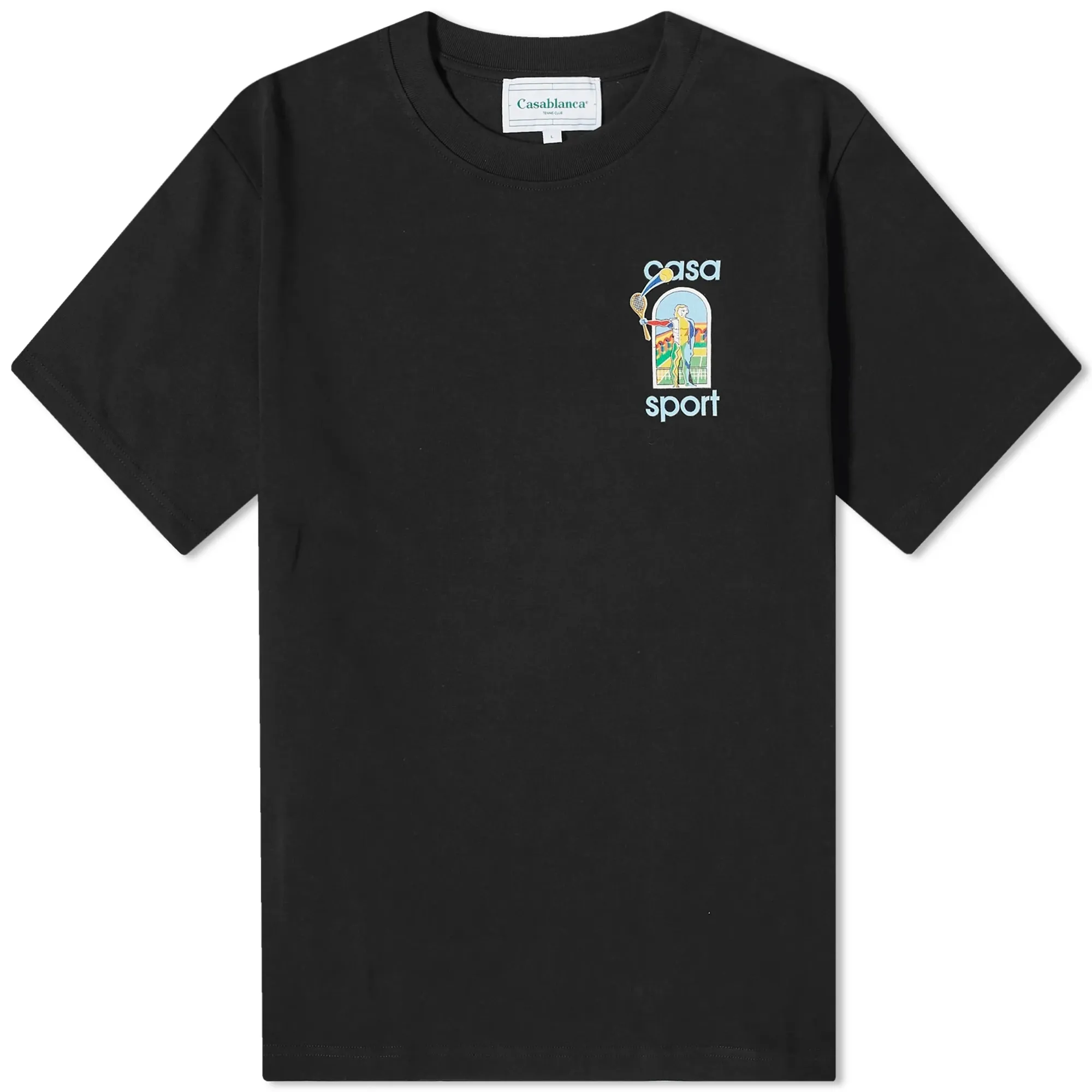Casablanca Men's Le Jeu Colore Casa Sport T-Shirt Black | MS24-JTS